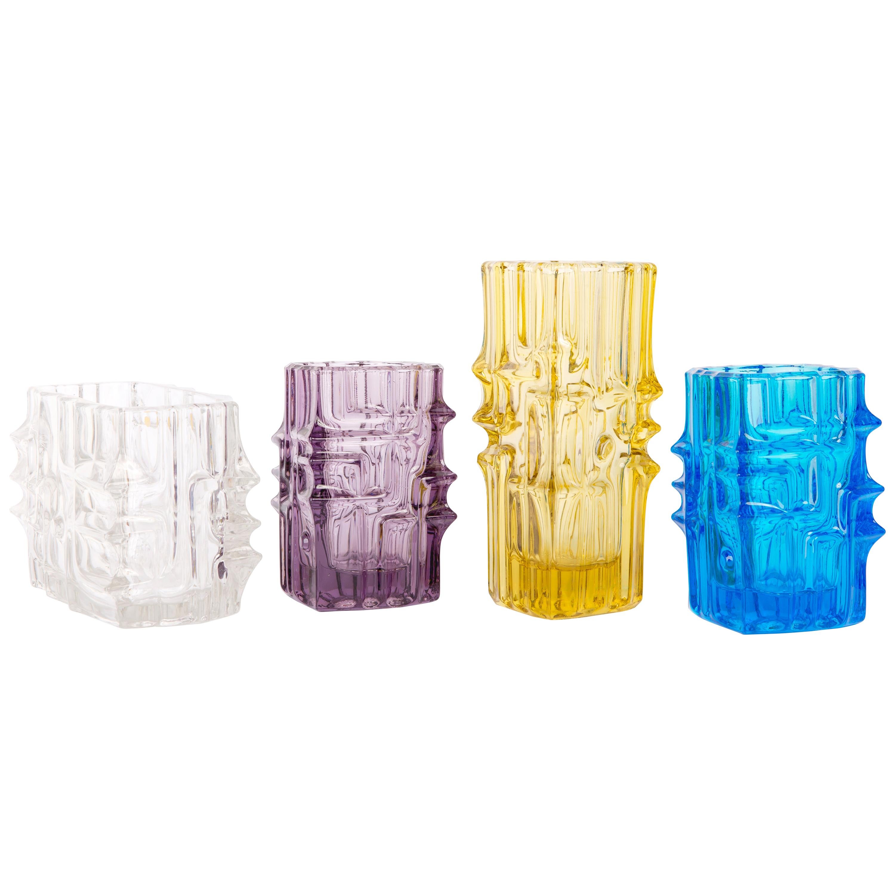 Set of Four Vases by Vladislav Urban for Sklo Union, 20th Century, Europe, 1960s