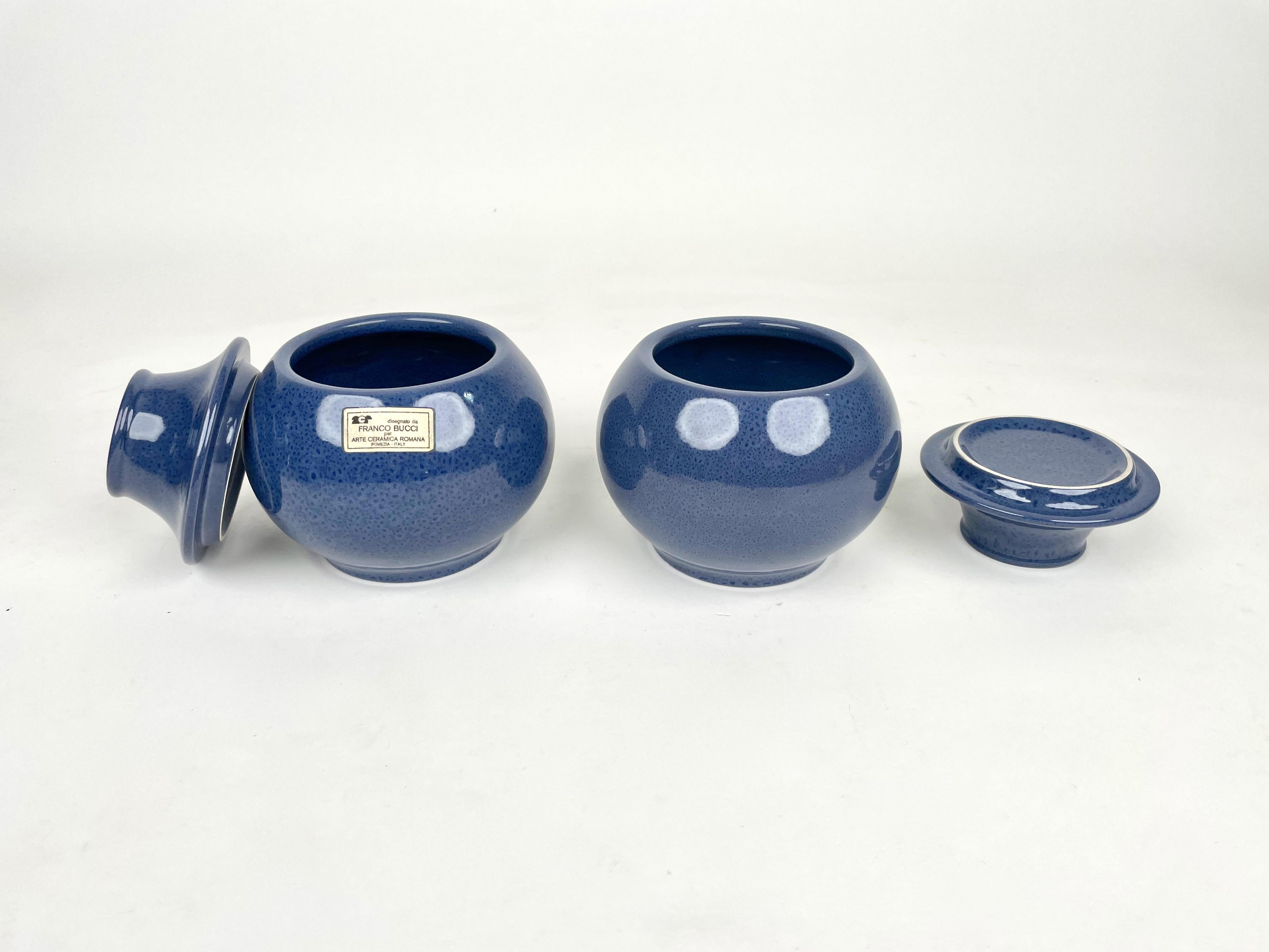 Set of Four Vases Ceramic Franco Bucci for Arte Ceramica Romana, Italy, 1970s For Sale 5