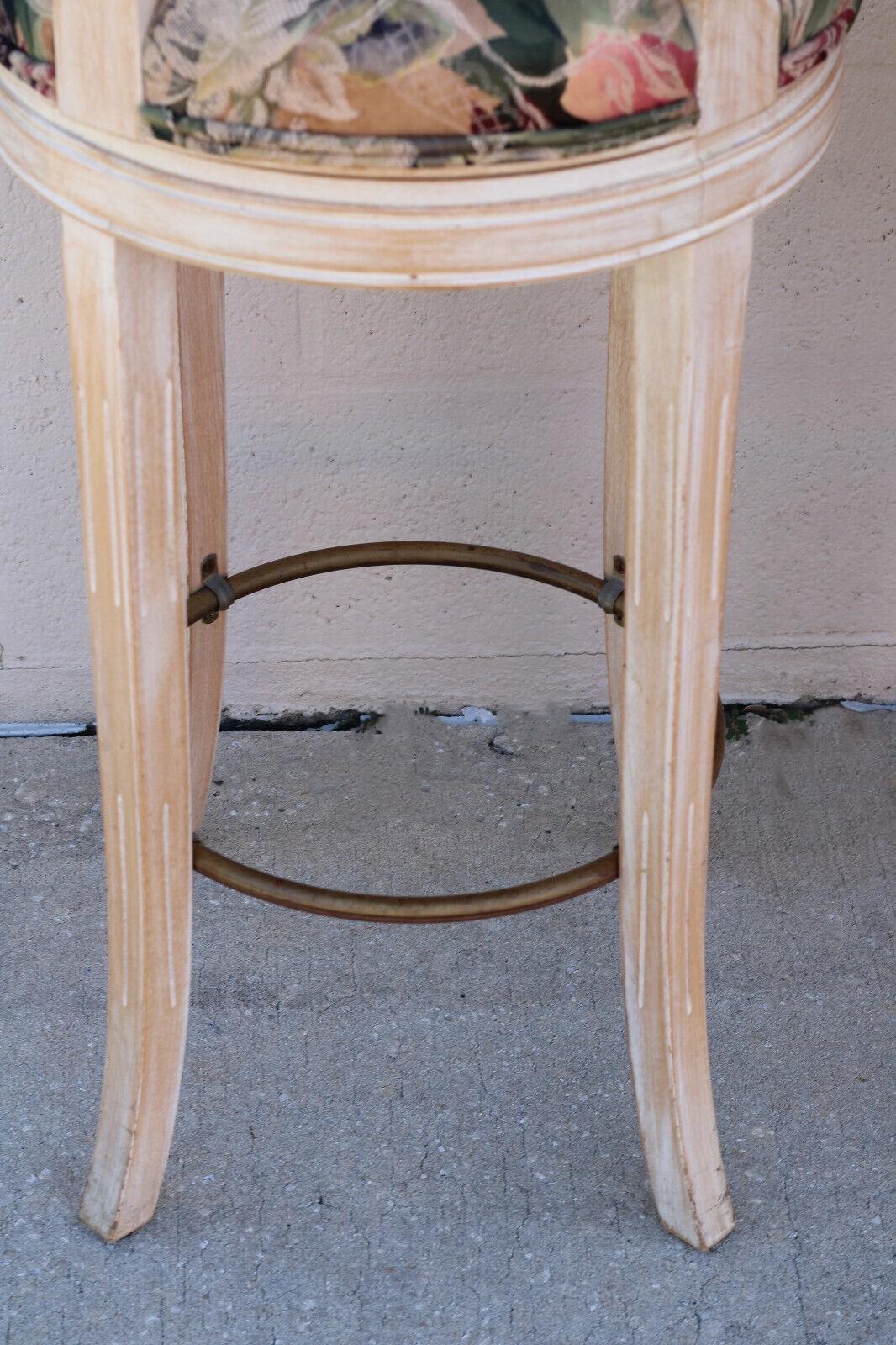 Set of Four Venetian Grotto Style Shell Back Swivel Bar Stools 2