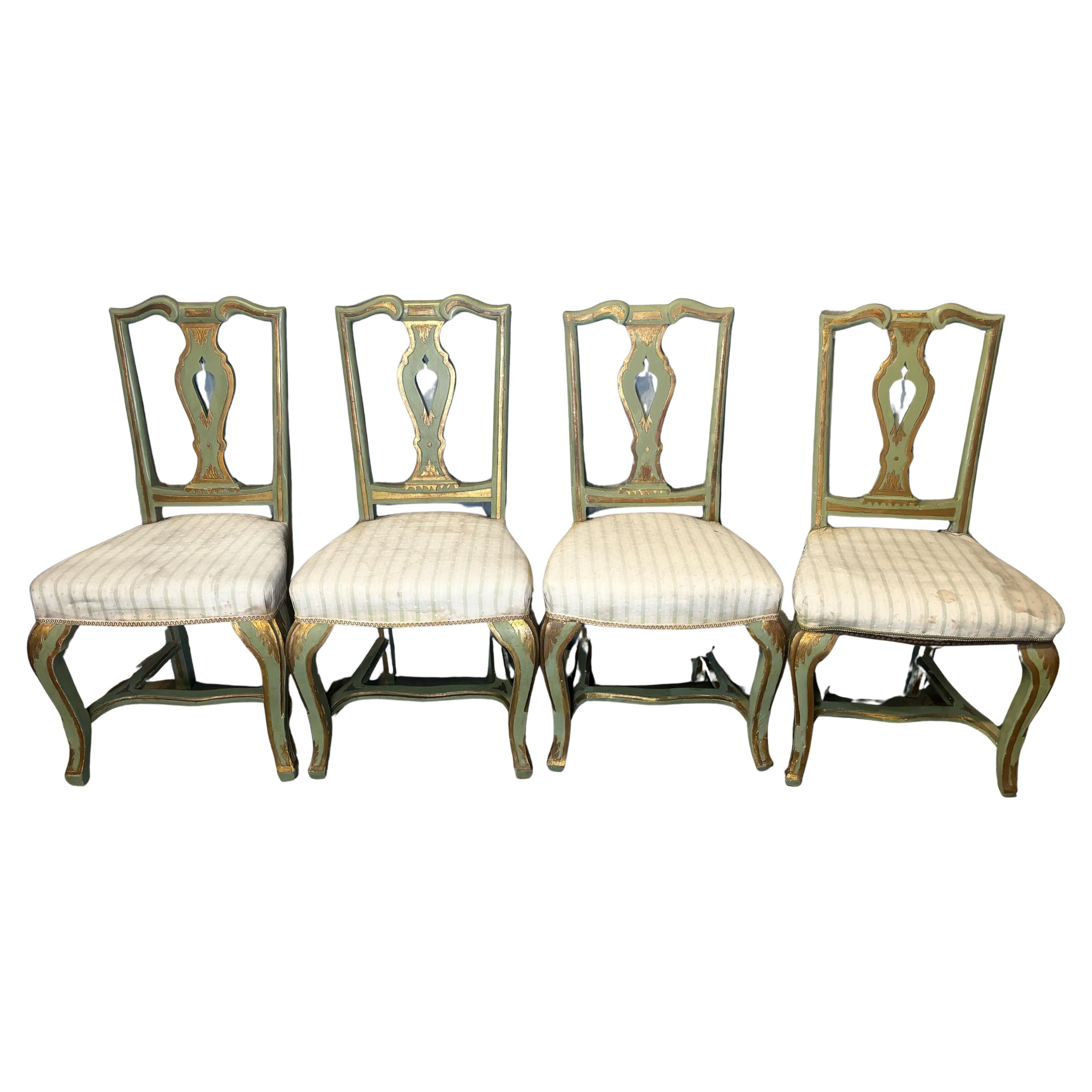 Set di quattro sedie veneziane in Wood e tessuto Greene & Greene