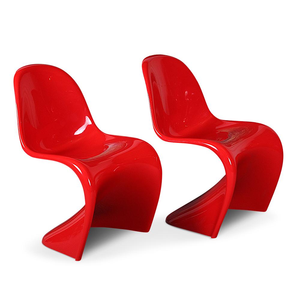 Mid-Century Modern Set of Four Verner Panton Designed Chairs