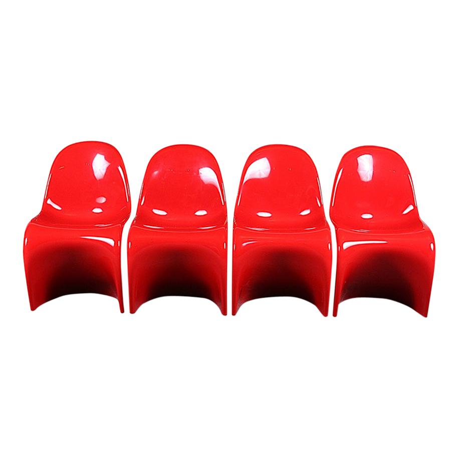 Set of Four Verner Panton Designed Chairs