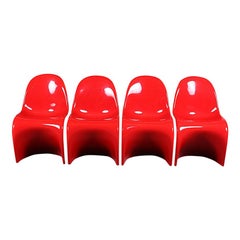 Set of Four Verner Panton Designed Chairs