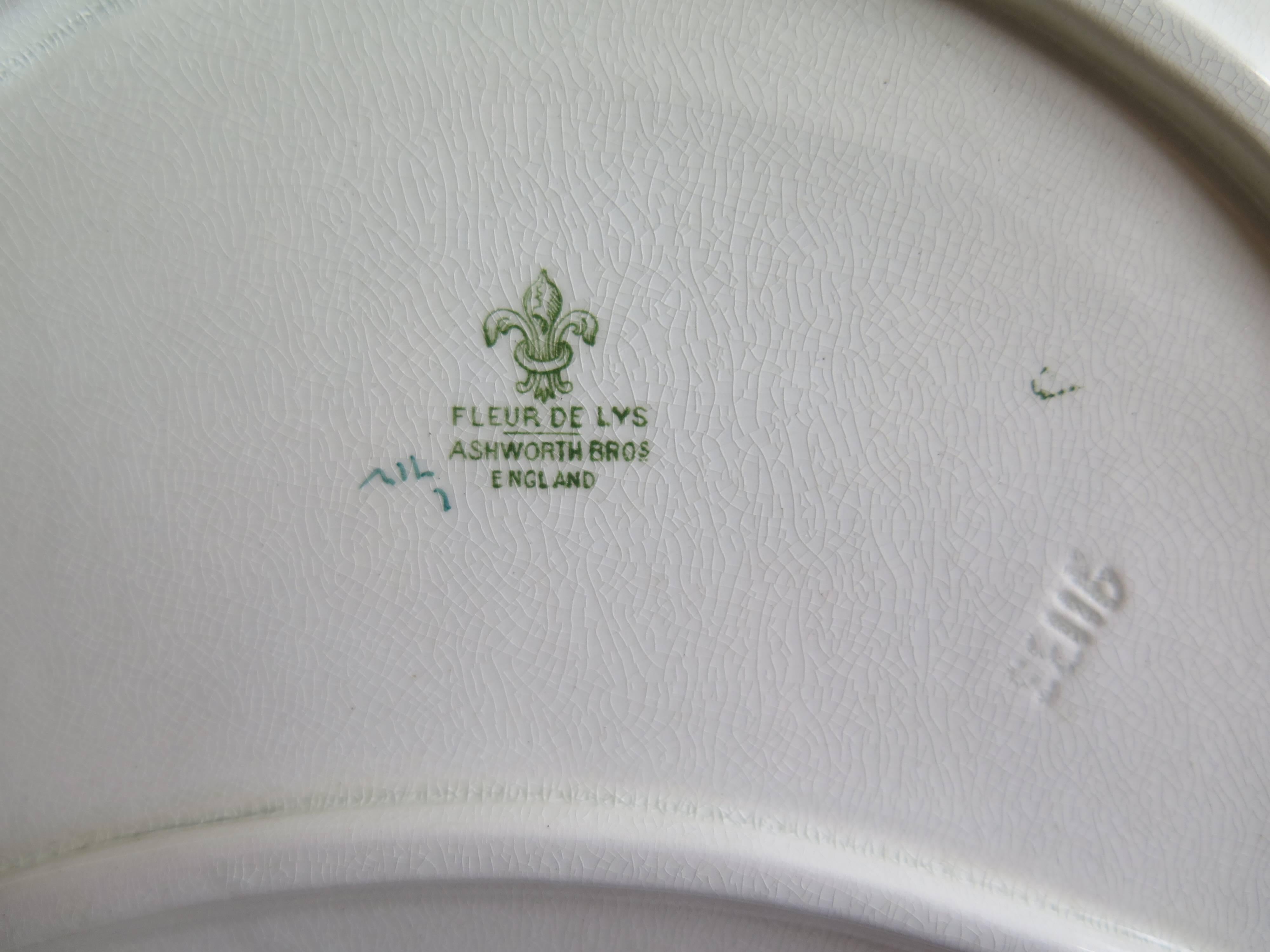 Lote de CUATRO Platos de Cena Victorianos Masons Ashworth's Ironstone, circa 1890 en venta 1