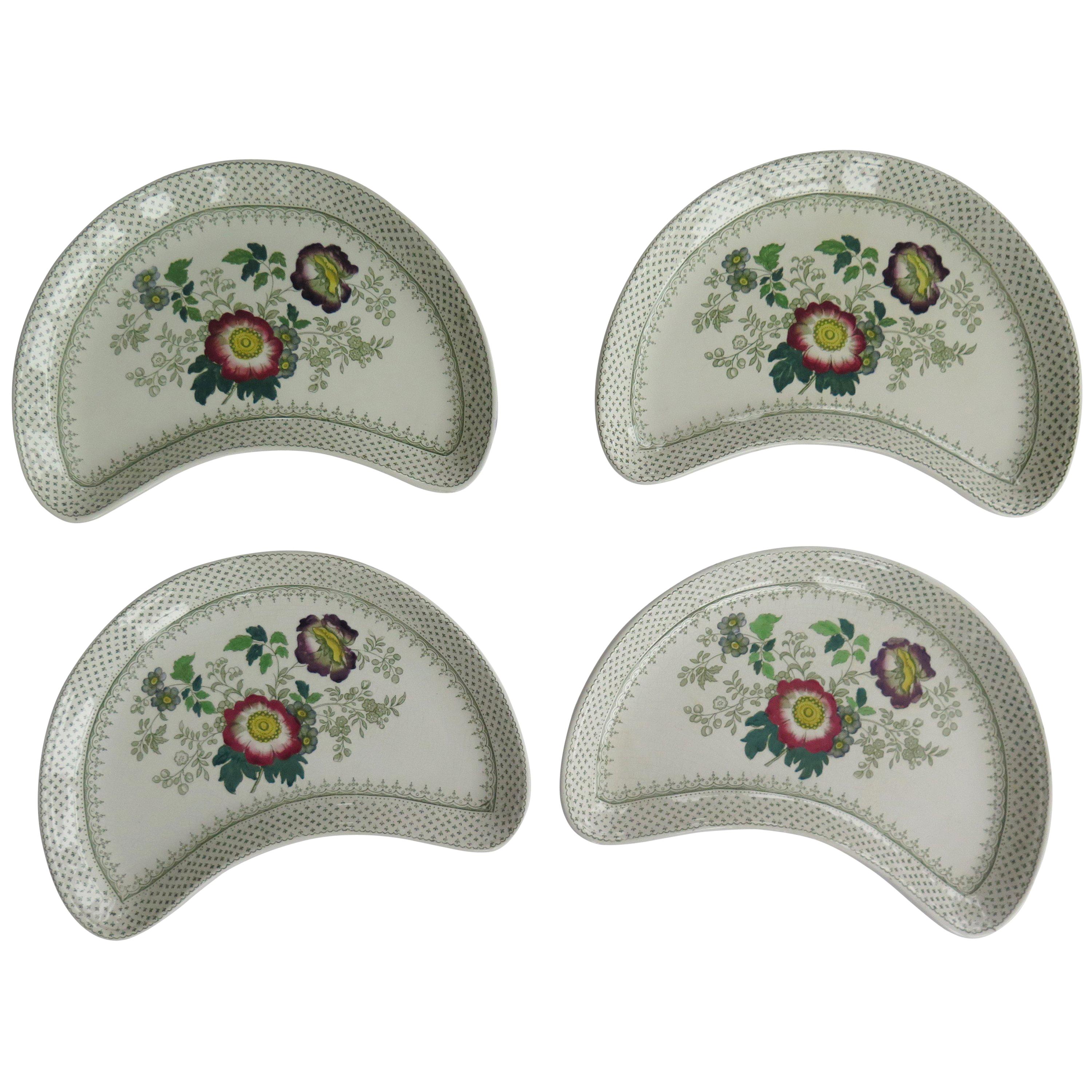 Set of FOUR Victorian Masons Ashworths Ironstone Supper Dishes, circa 1890 For Sale