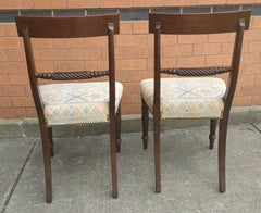 Set Of Four Victorian Walnut Upholstered Side Chairs