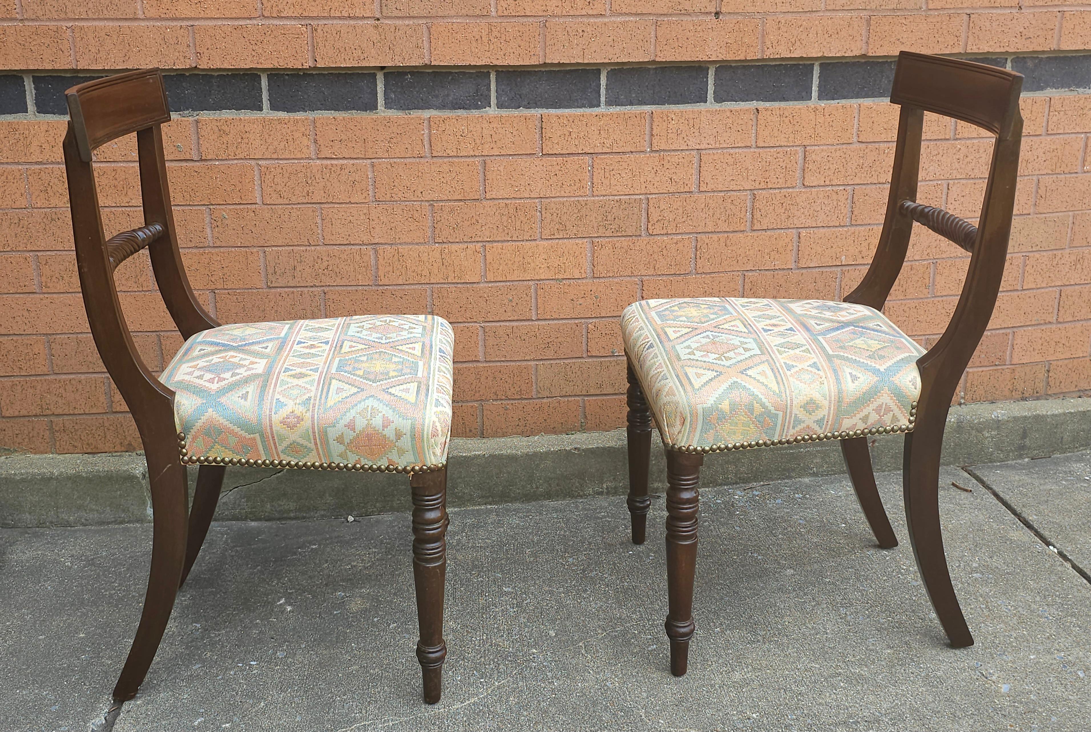 Late Victorian Set Of Four Victorian Walnut Upholstered Side Chairs For Sale