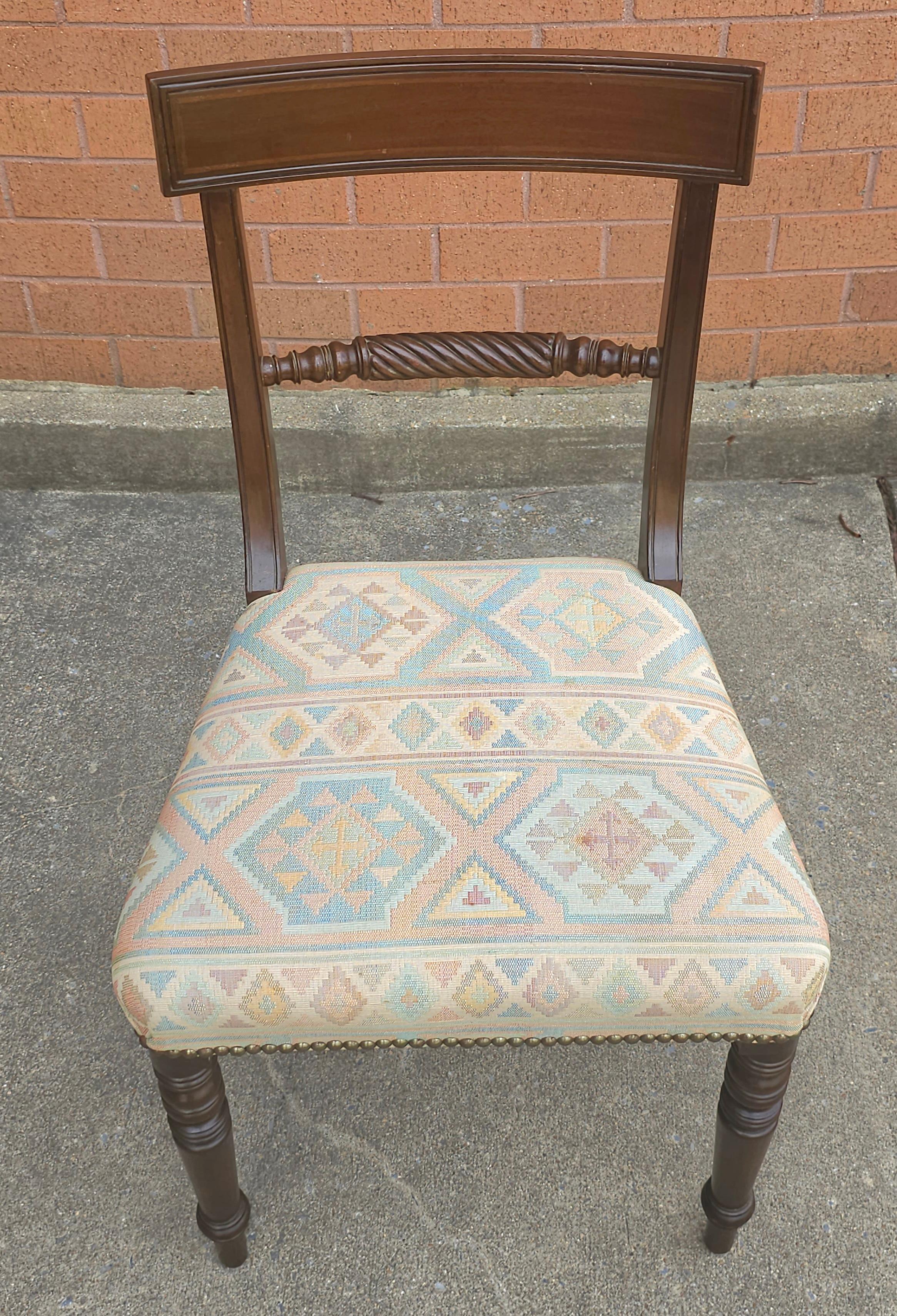 American Set Of Four Victorian Walnut Upholstered Side Chairs For Sale