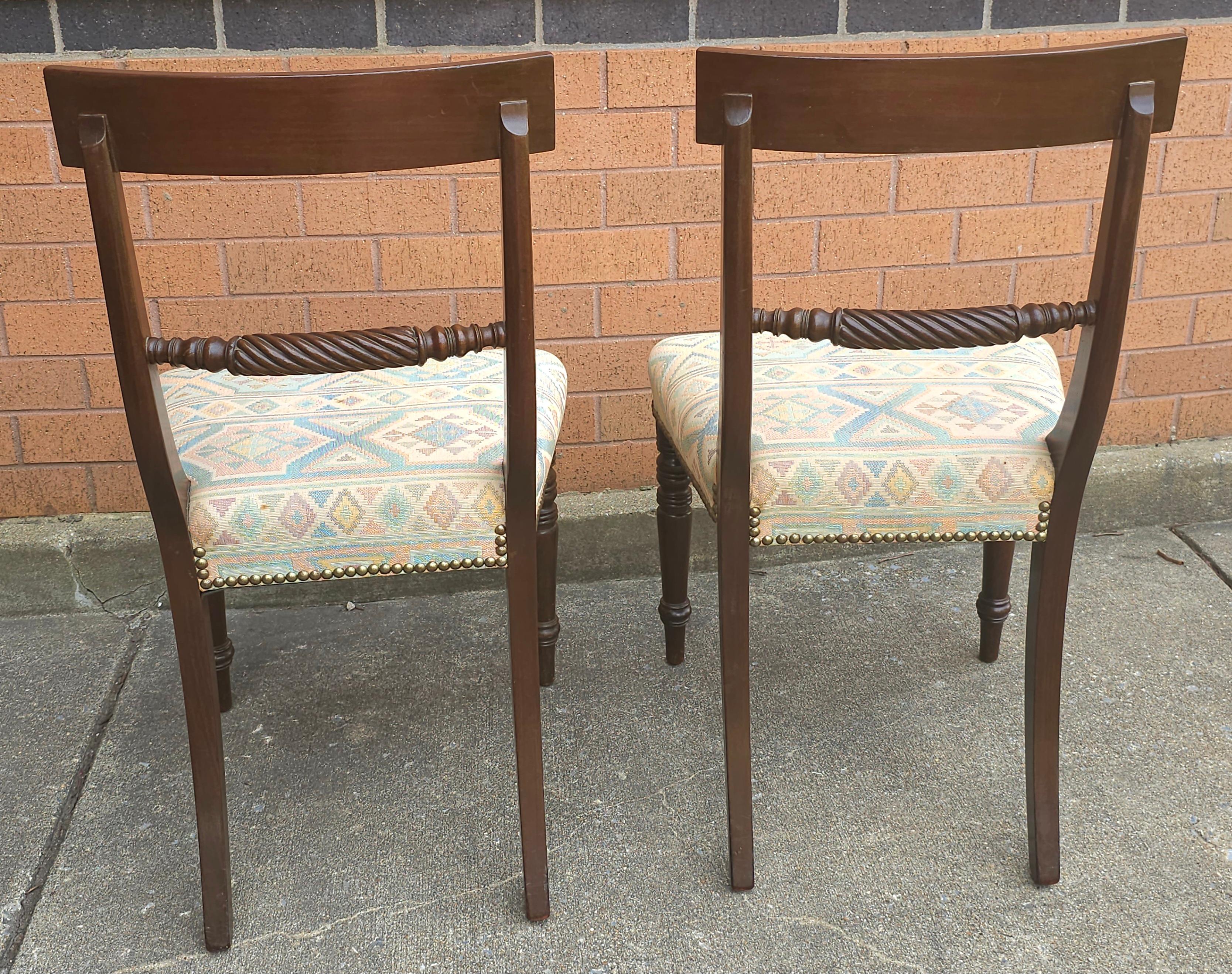 Upholstery Set Of Four Victorian Walnut Upholstered Side Chairs For Sale