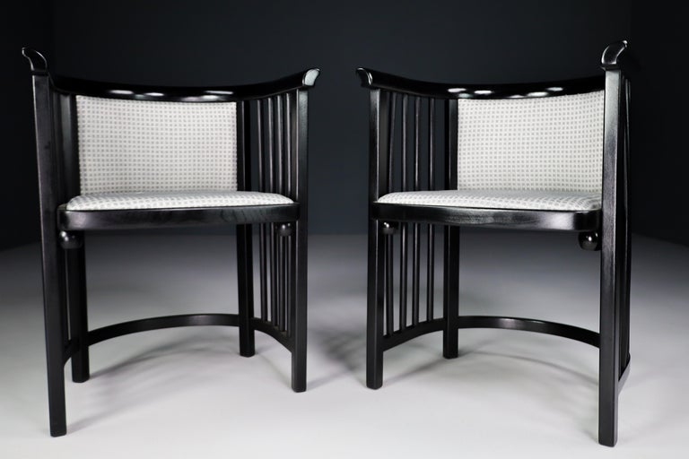 Art Deco Set of Four Vienna Secession Armchairs in Bentwood Designed by Josef Hoffman '30 For Sale