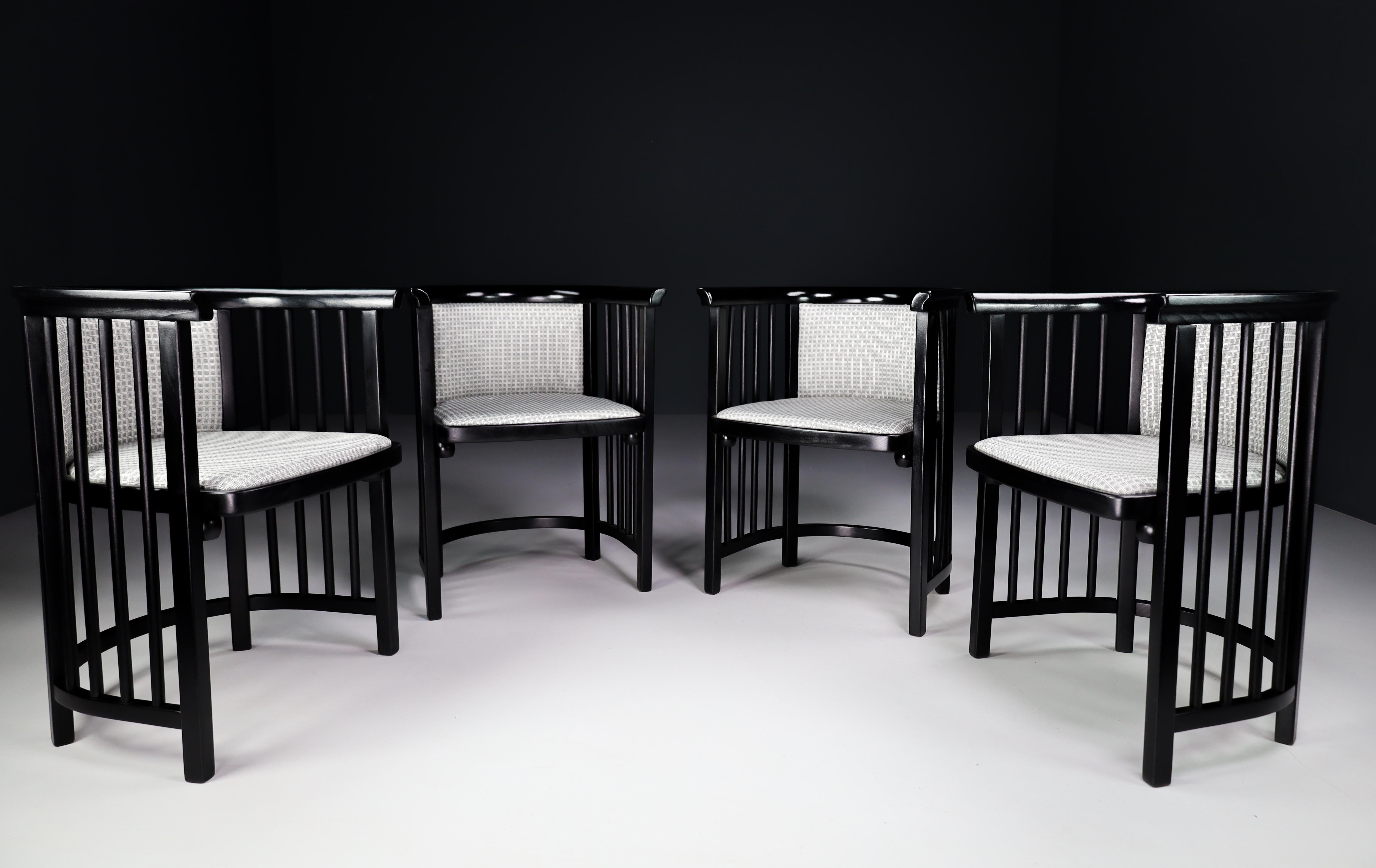 20th Century Set of Four Vienna Secession Armchairs in Bentwood Designed by Josef Hoffman '30