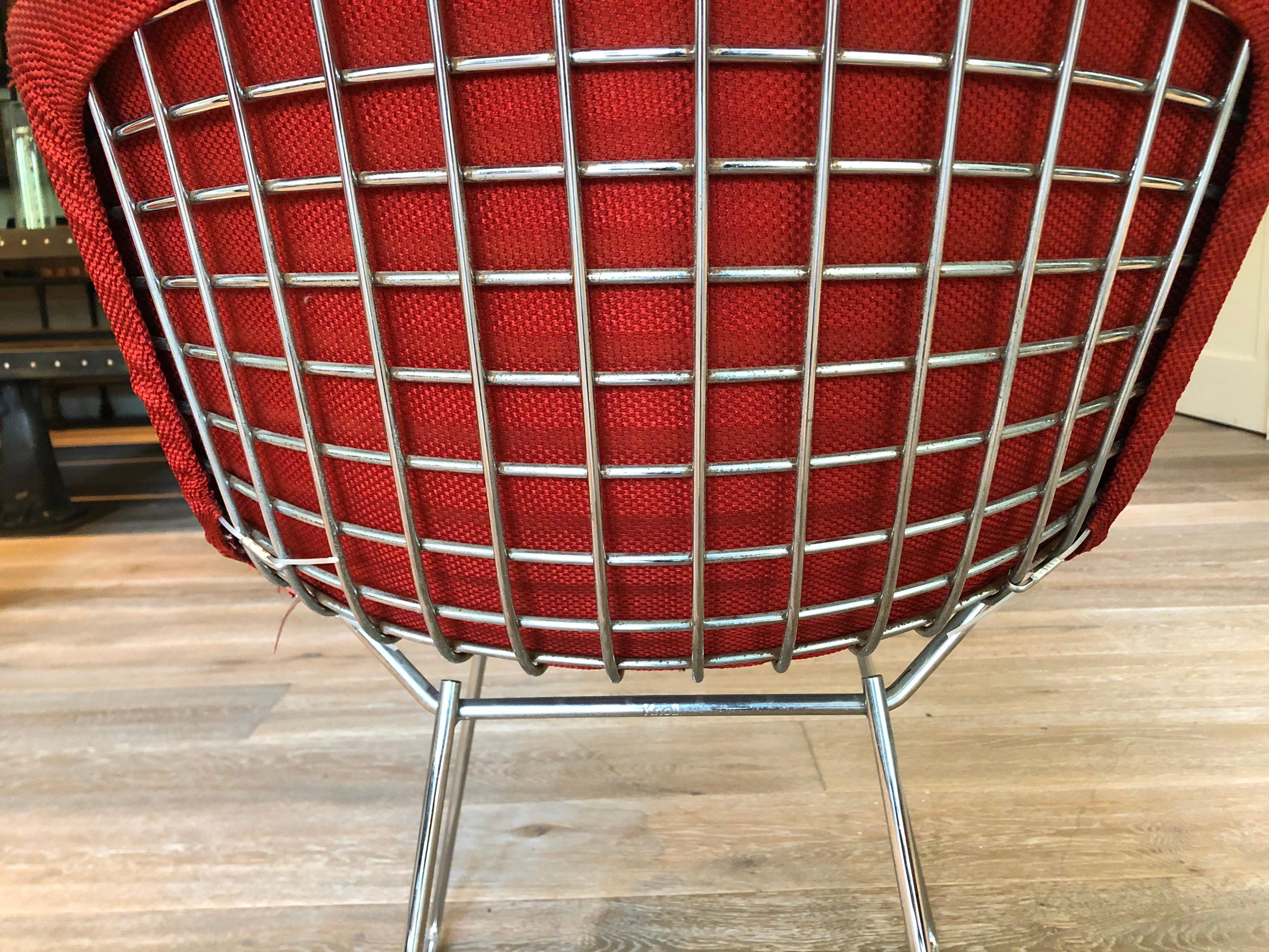 Set of Four Vintage Bertoia Chairs For Sale 10