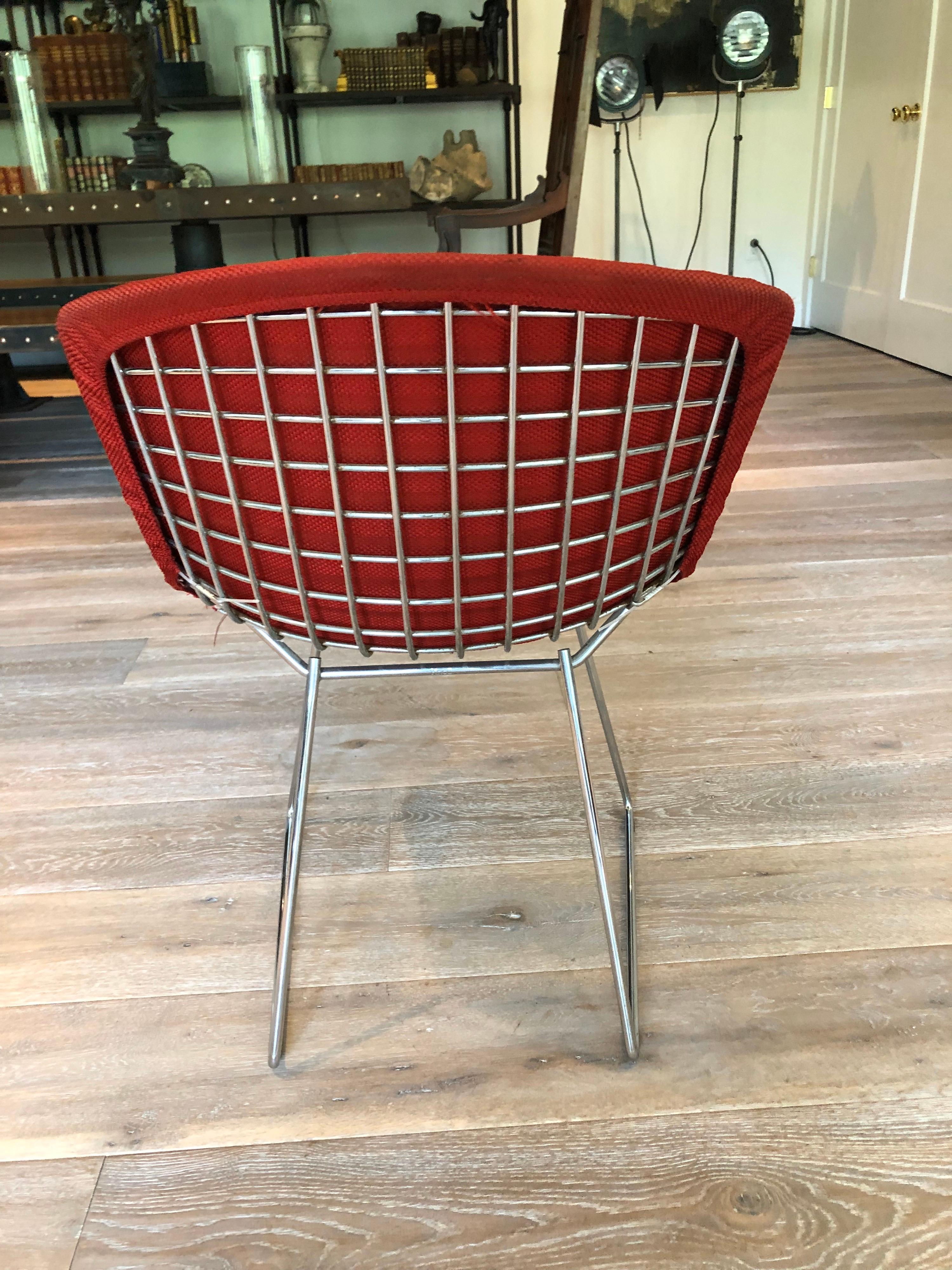 Set of Four Vintage Bertoia Chairs For Sale 9