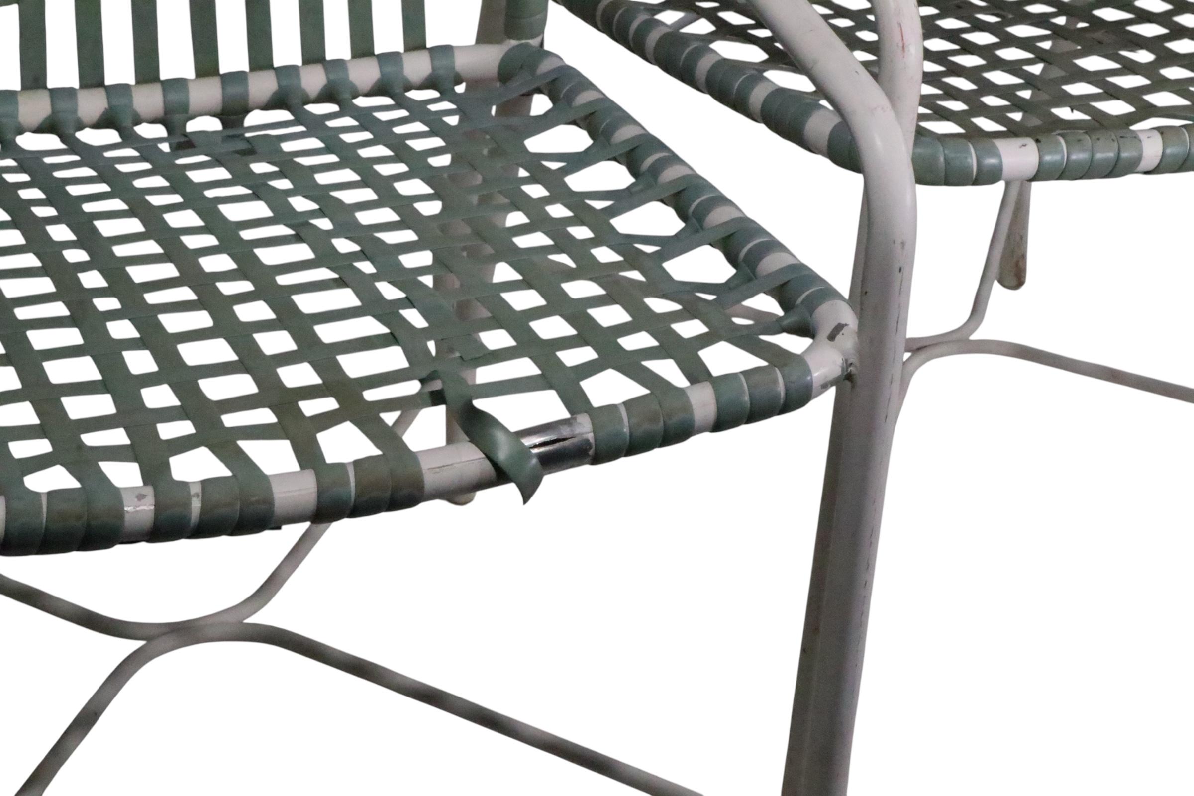 Set of Four Vintage  Brown Jordan Patio, Poolside Garden Chairs For Sale 3