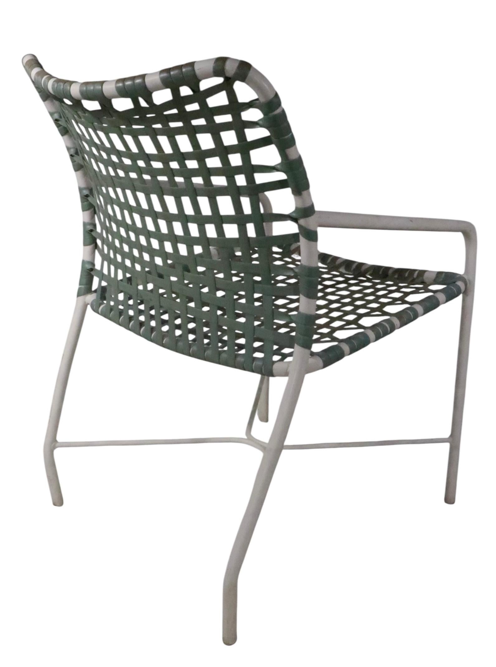 Set of Four Vintage  Brown Jordan Patio, Poolside Garden Chairs For Sale 4