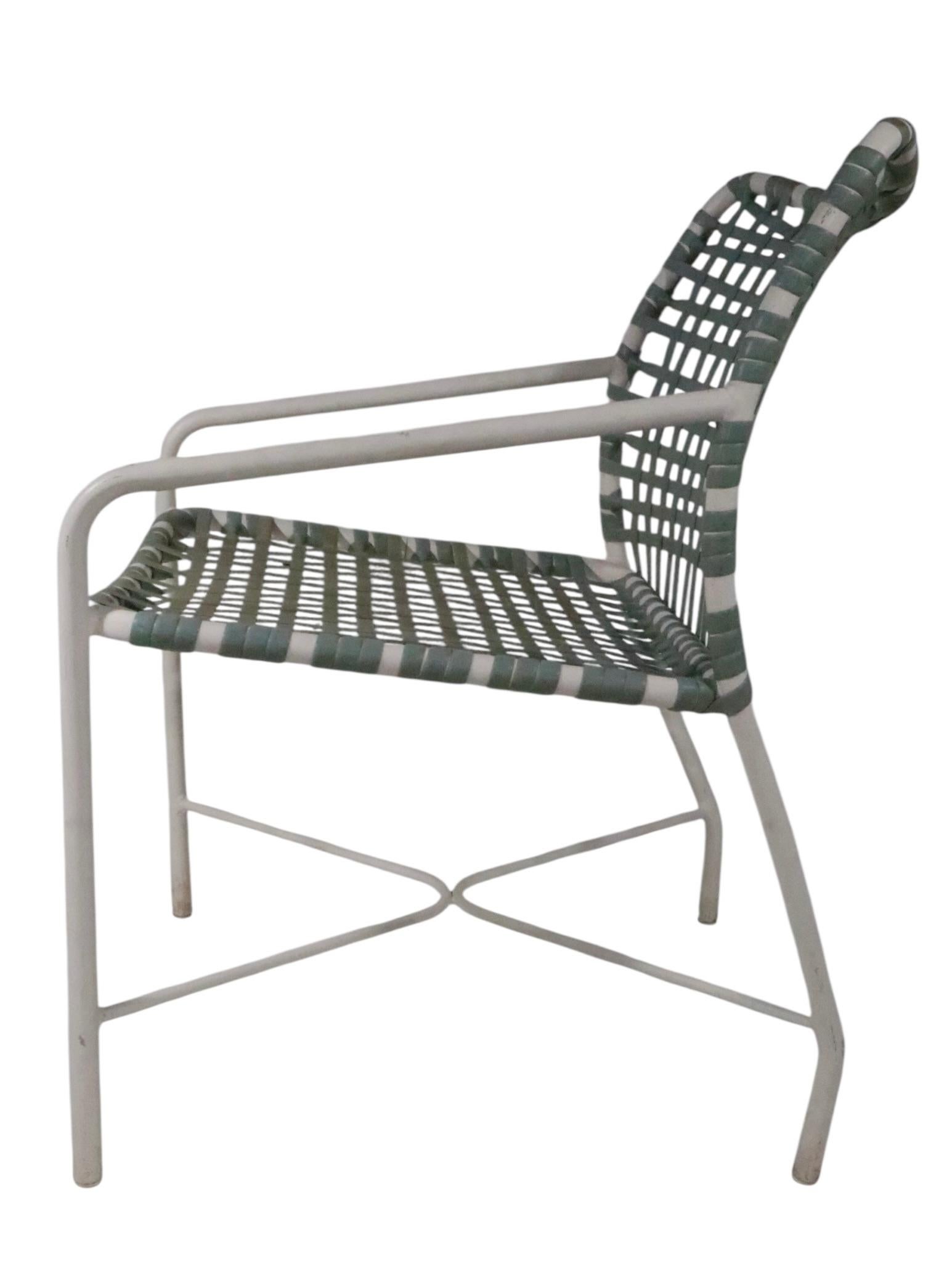 Set of Four Vintage  Brown Jordan Patio, Poolside Garden Chairs For Sale 8