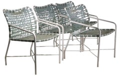 Set of Four Vintage  Brown Jordan Patio, Poolside Garden Chairs