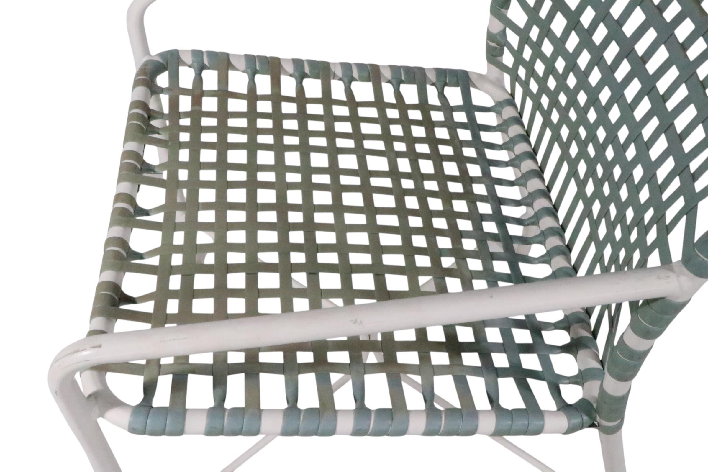 Set of Four Vintage  Brown Jordan Patio, Poolside Garden Chairs For Sale 2