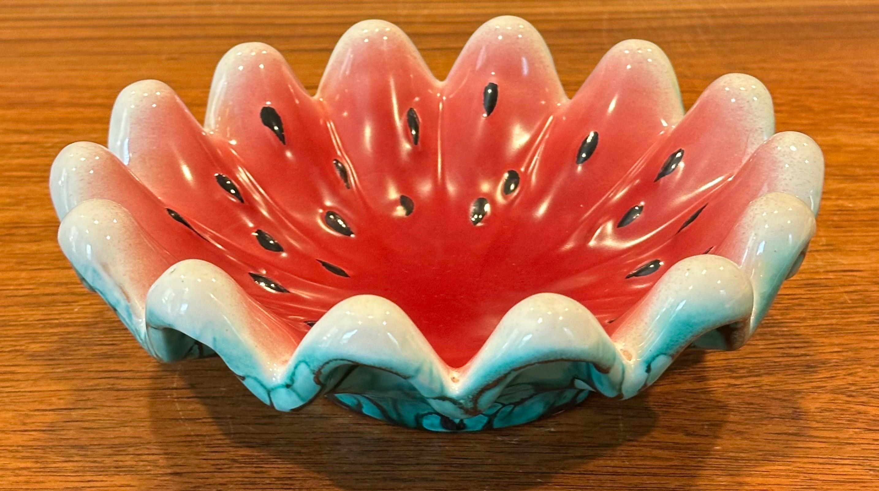 Juego de cuatro cuencos de cerámica vintage para sandías de Ed Langbein en venta 8