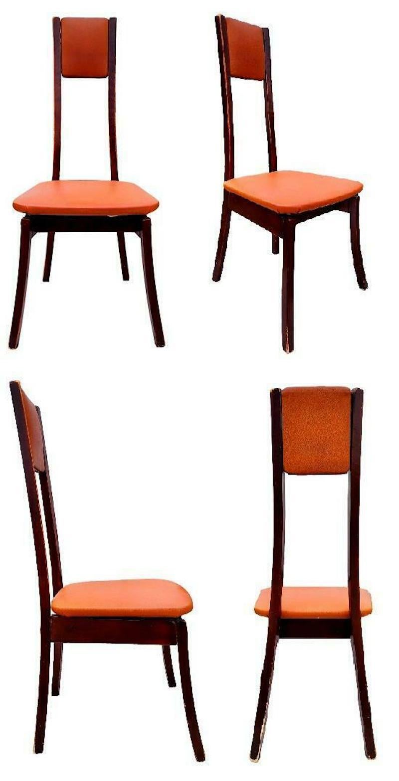 Set of Four Vintage Chairs Model 