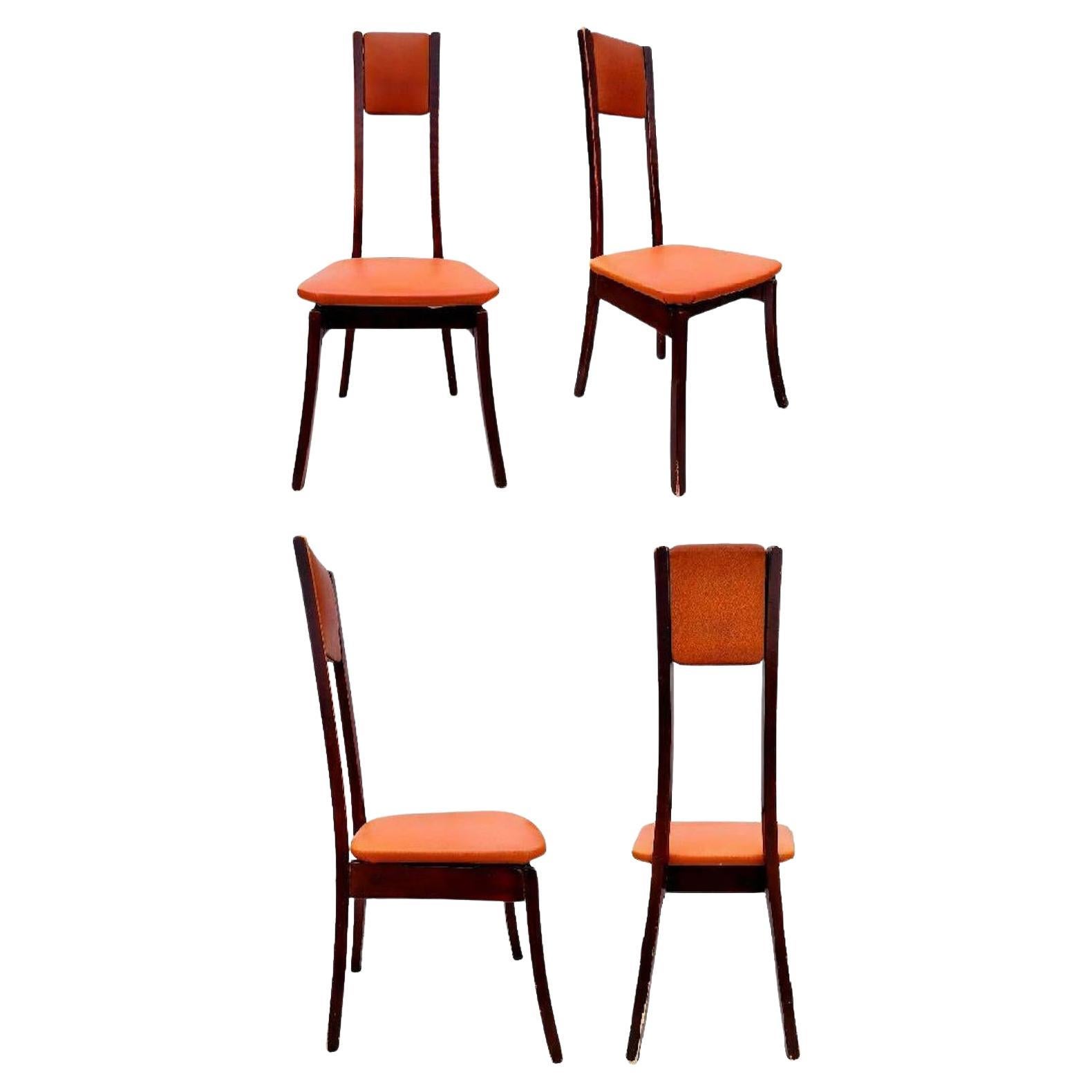Set of Four Vintage Chairs Model "S11 Program", Design Angelo Mangiarotti, 1972 For Sale