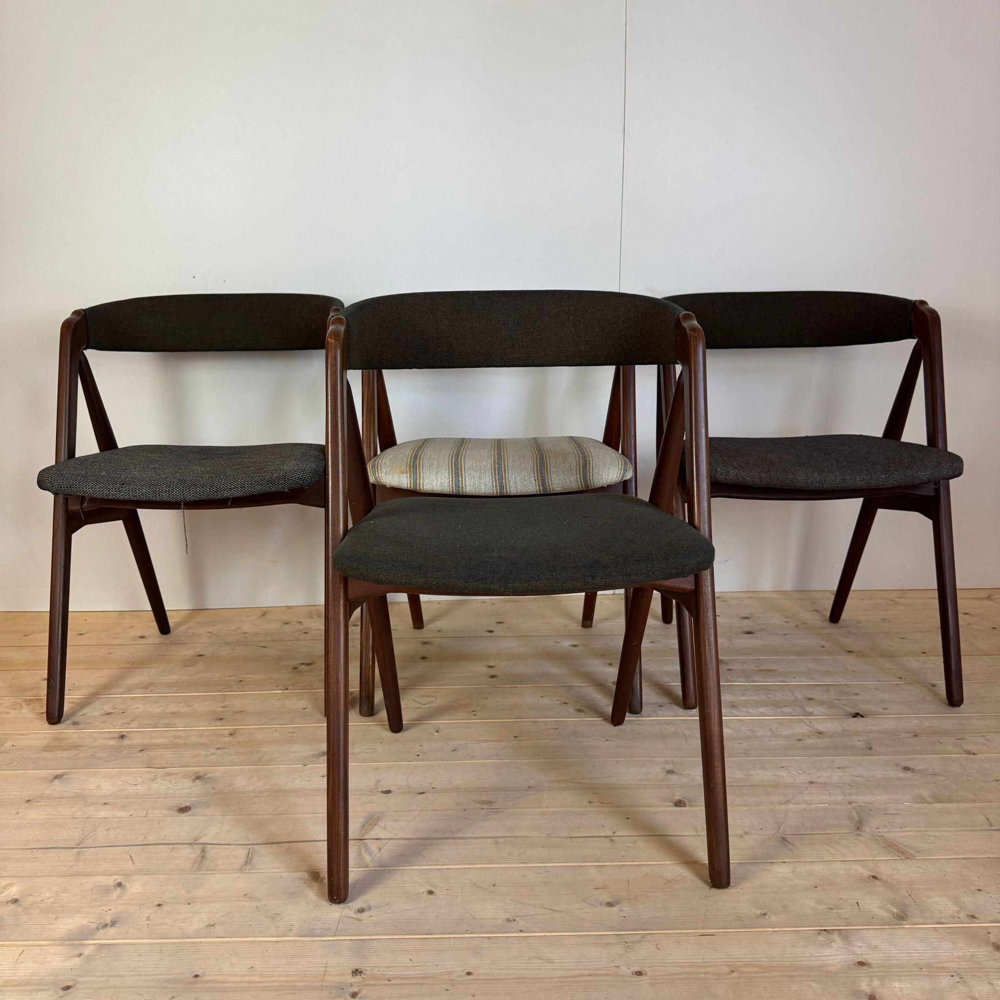 Ensemble de quatre chaises vintage, Thomas Harlev pour Farstrup Møbler, Danemark 1950