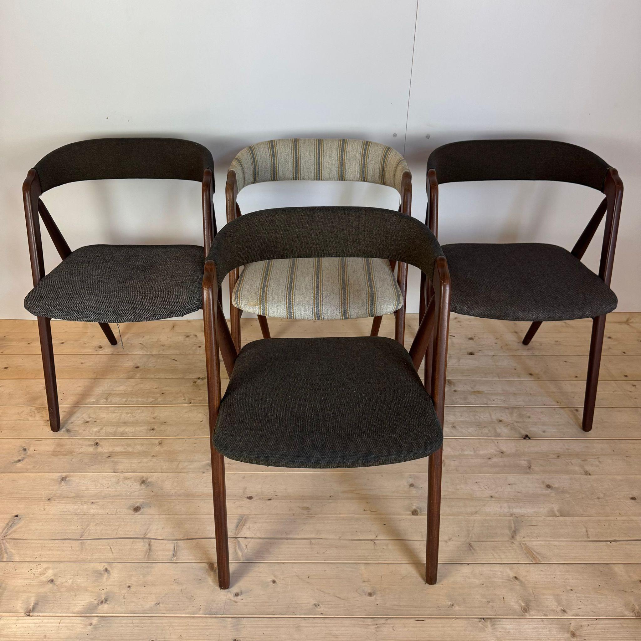 Mid-Century Modern Ensemble de quatre chaises vintage, Thomas Harlev pour Farstrup Møbler, Danemark années 1950 en vente