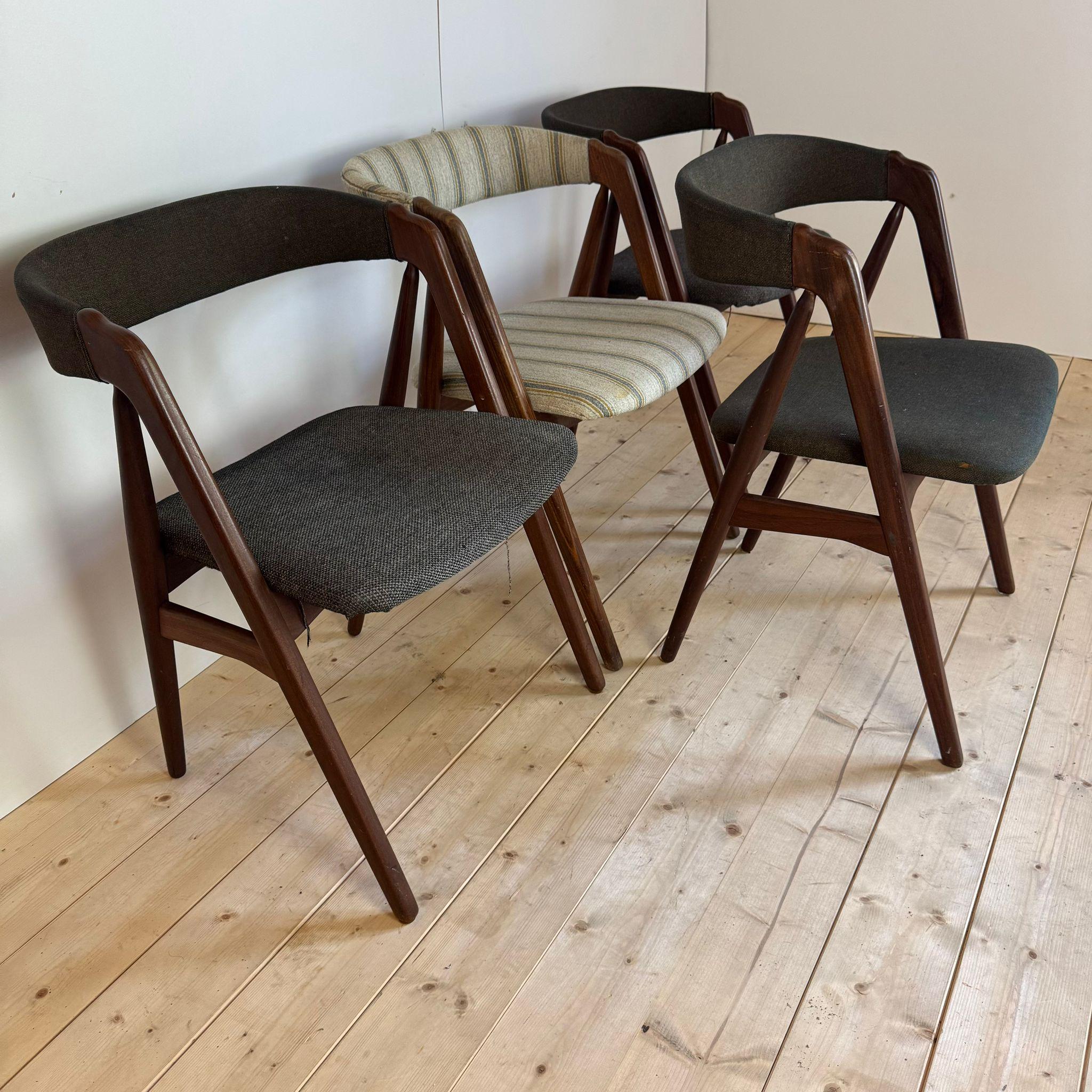 Danish Ensemble de quatre chaises vintage, Thomas Harlev pour Farstrup Møbler, Danemark années 1950 en vente