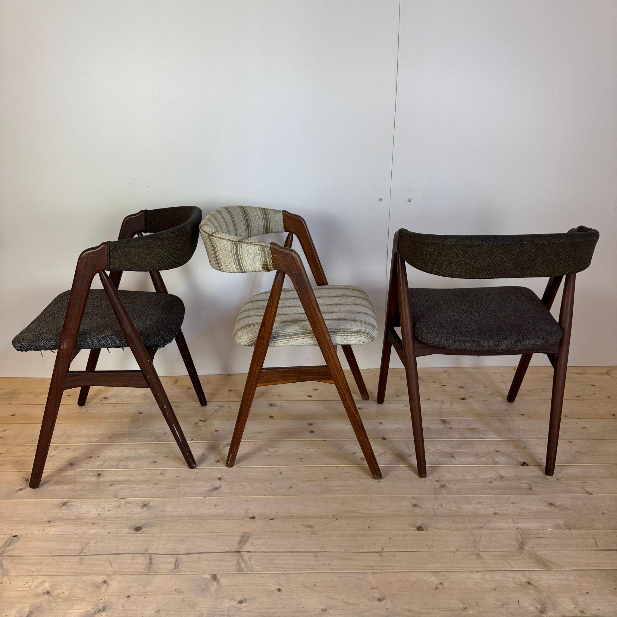 Ensemble de quatre chaises vintage, Thomas Harlev pour Farstrup Møbler, Danemark années 1950 Bon état - En vente à Torino, IT