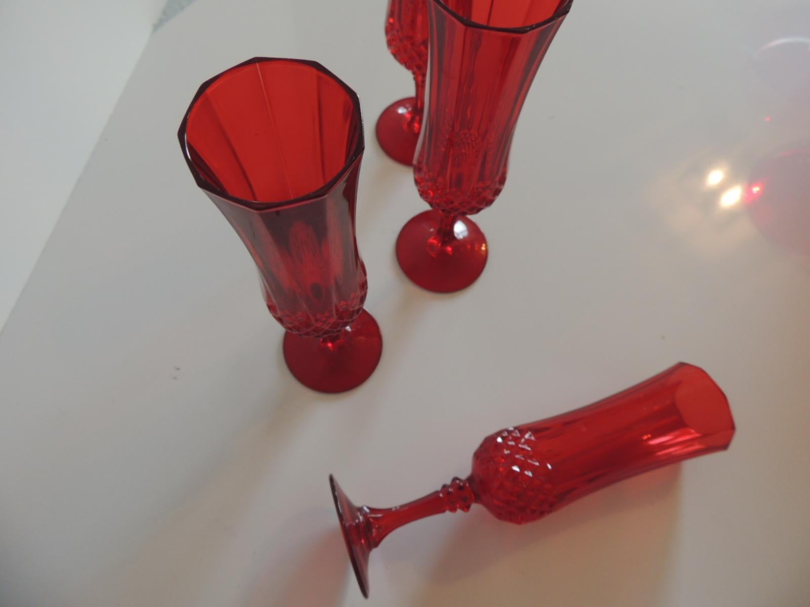 vintage champagne flutes