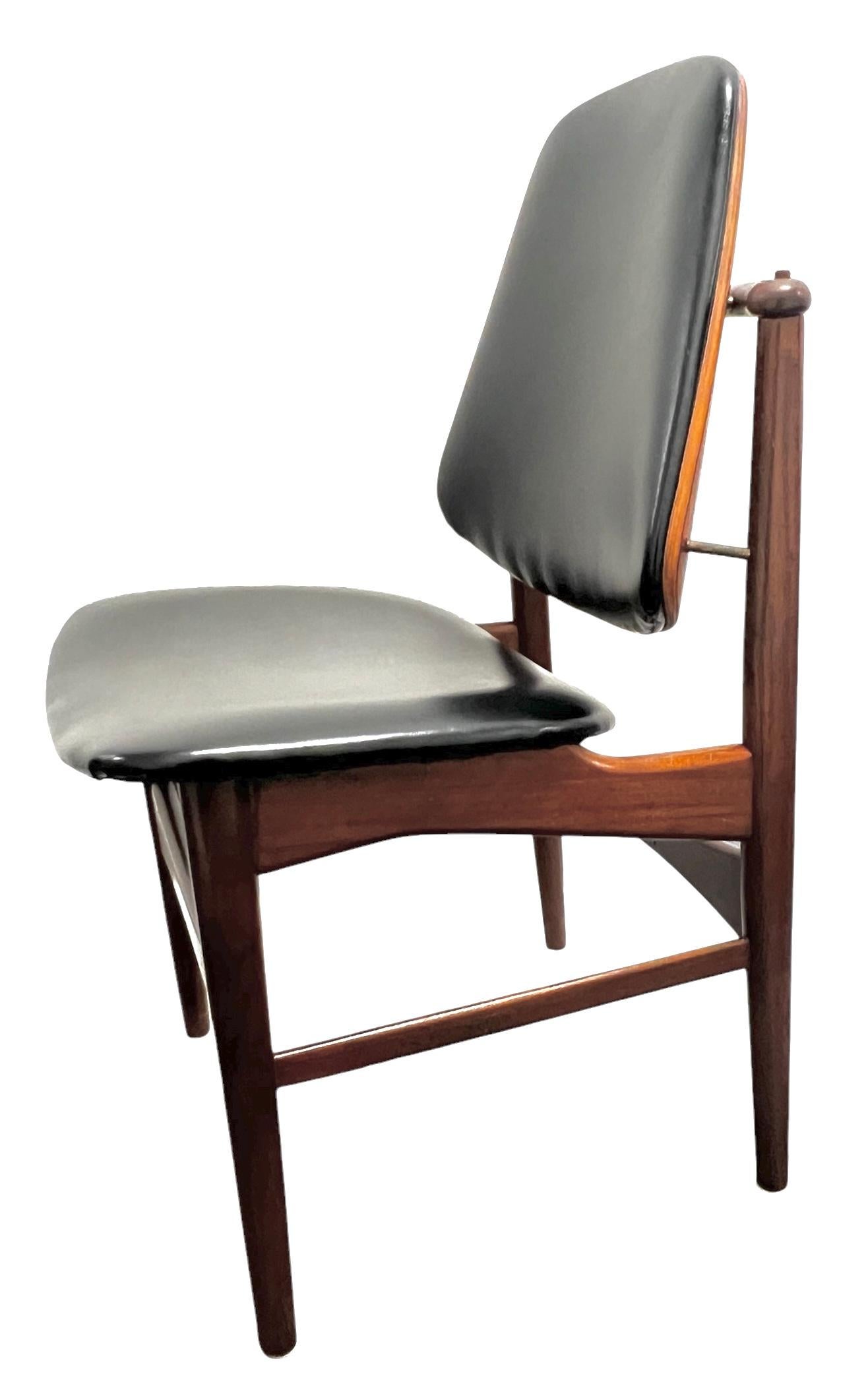 Mid-Century Modern Set of Four Vintage Danish Dining Chairs by Arne Vodder for France & Daverkosen