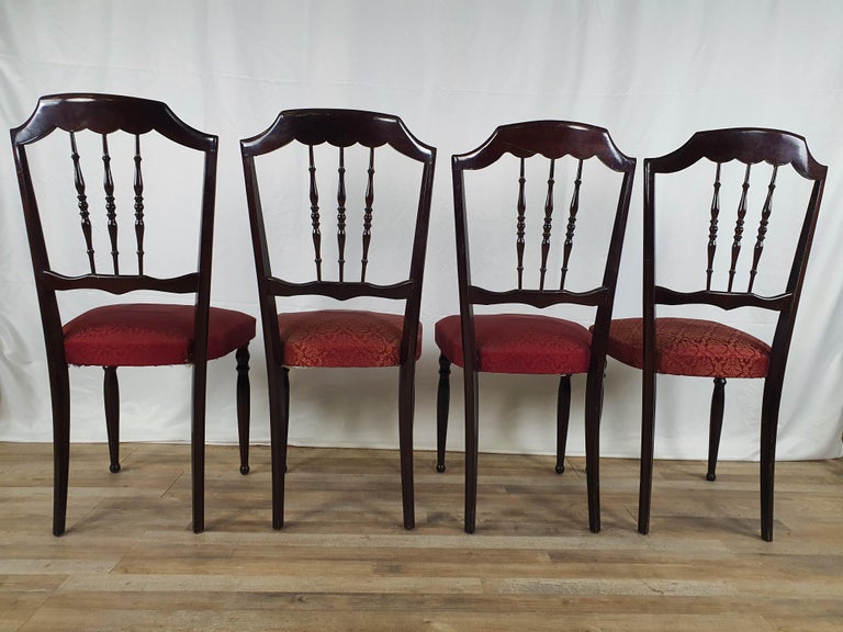 Set of Four Vintage Dining Room Chairs For Sale at 1stDibs