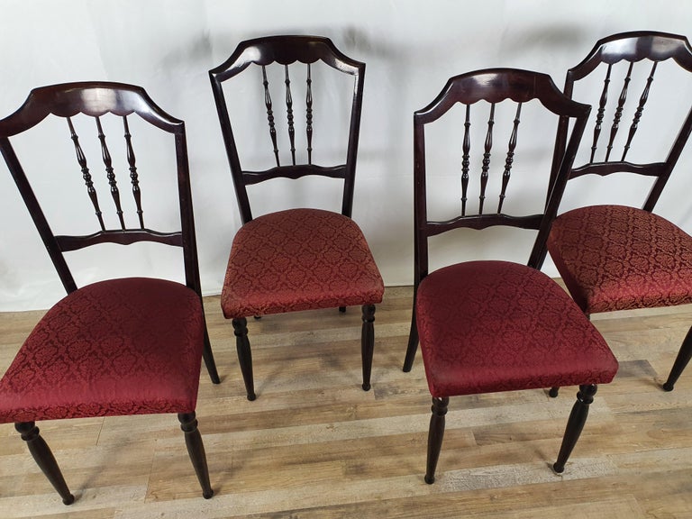Set of Four Vintage Dining Room Chairs For Sale at 1stDibs