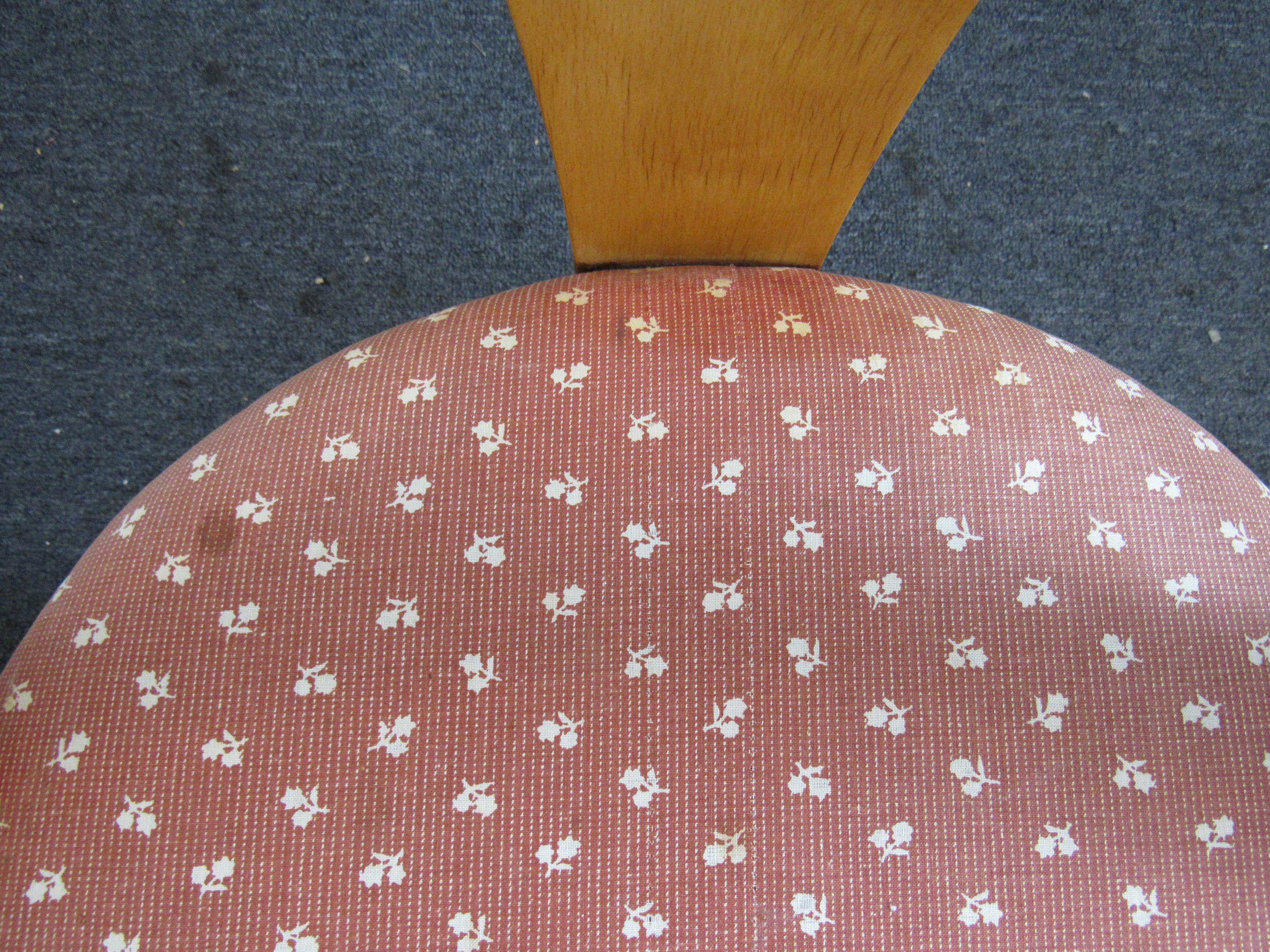 Upholstery Set of Four Vintage Dining Room Chairs For Sale