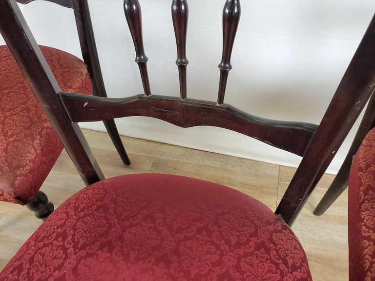 Set of Four Vintage Dining Room Chairs For Sale at 1stDibs