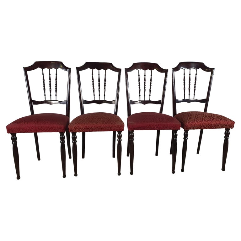 Set of Four Vintage Dining Room Chairs For Sale at 1stDibs