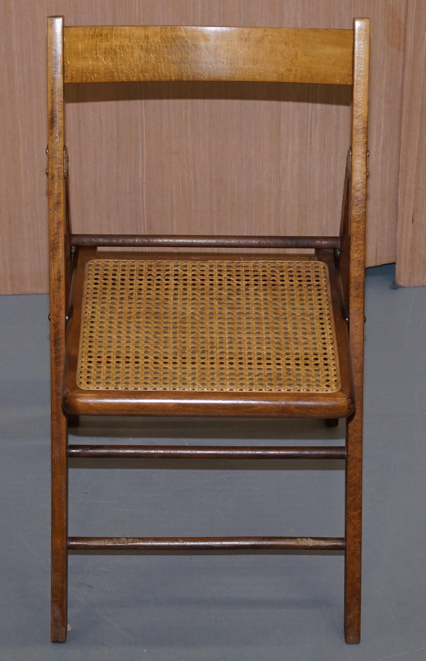 vintage rattan folding chair