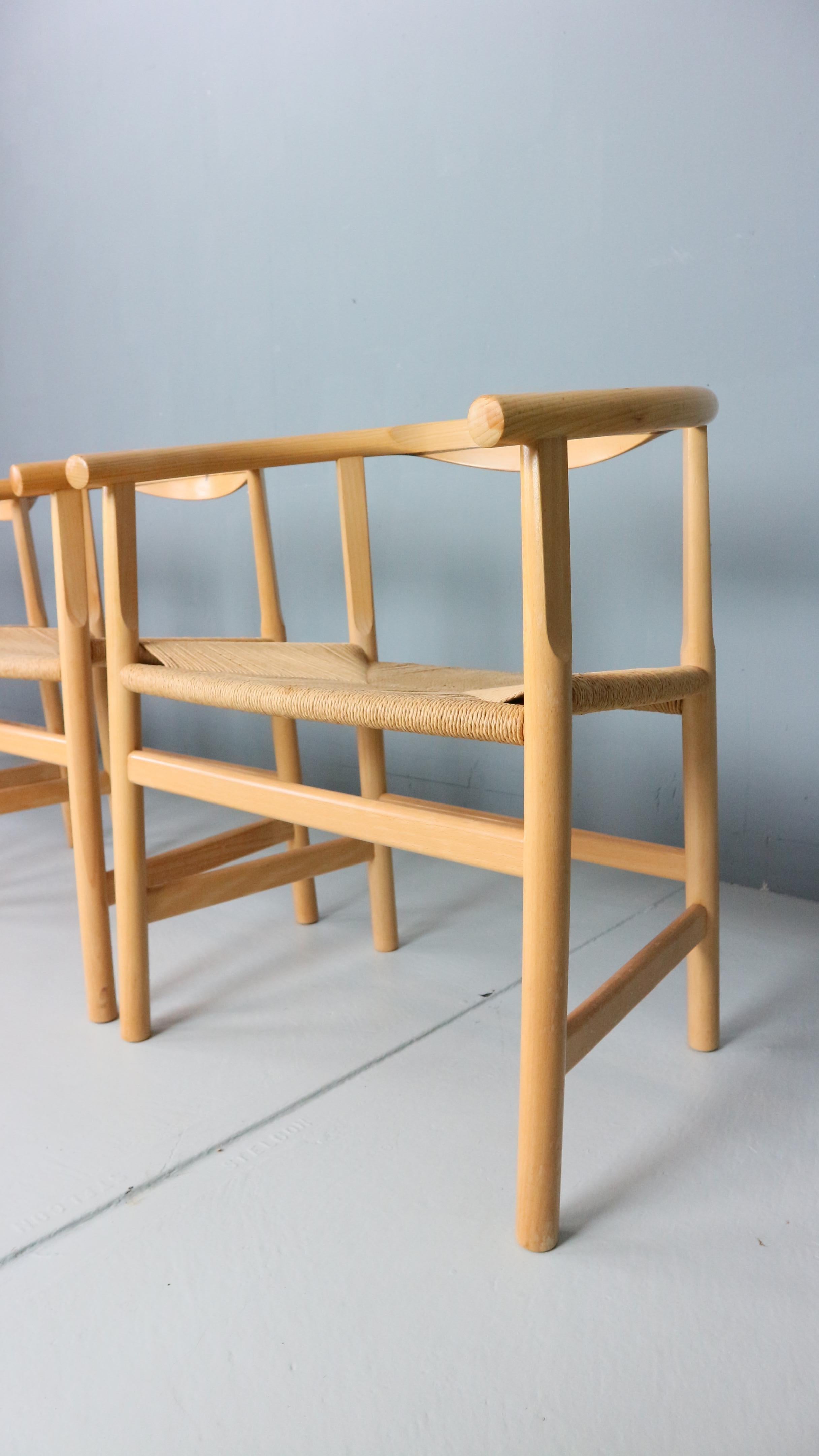 Satz von vier Vintage-Stühlen PP201 von Hans J Wegner für Pp Furniture, Dänemark im Angebot 5