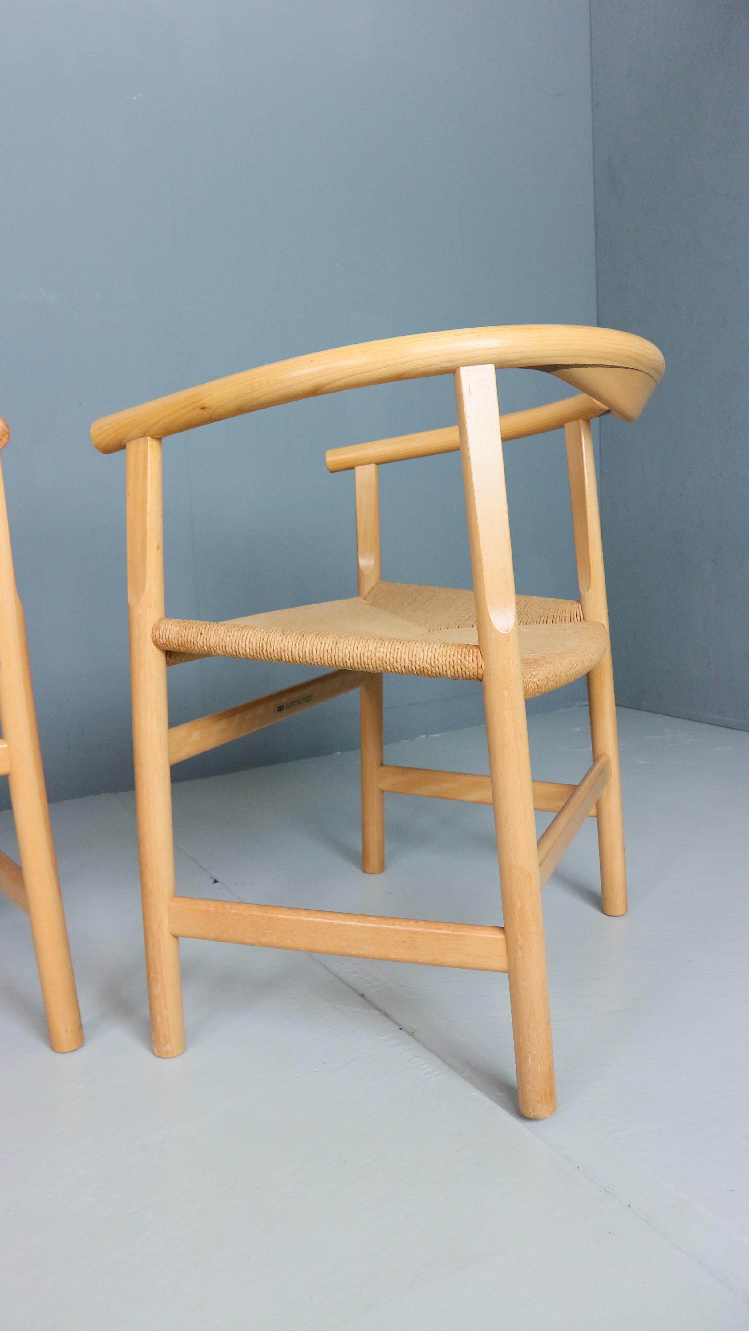 Satz von vier Vintage-Stühlen PP201 von Hans J Wegner für Pp Furniture, Dänemark im Angebot 6