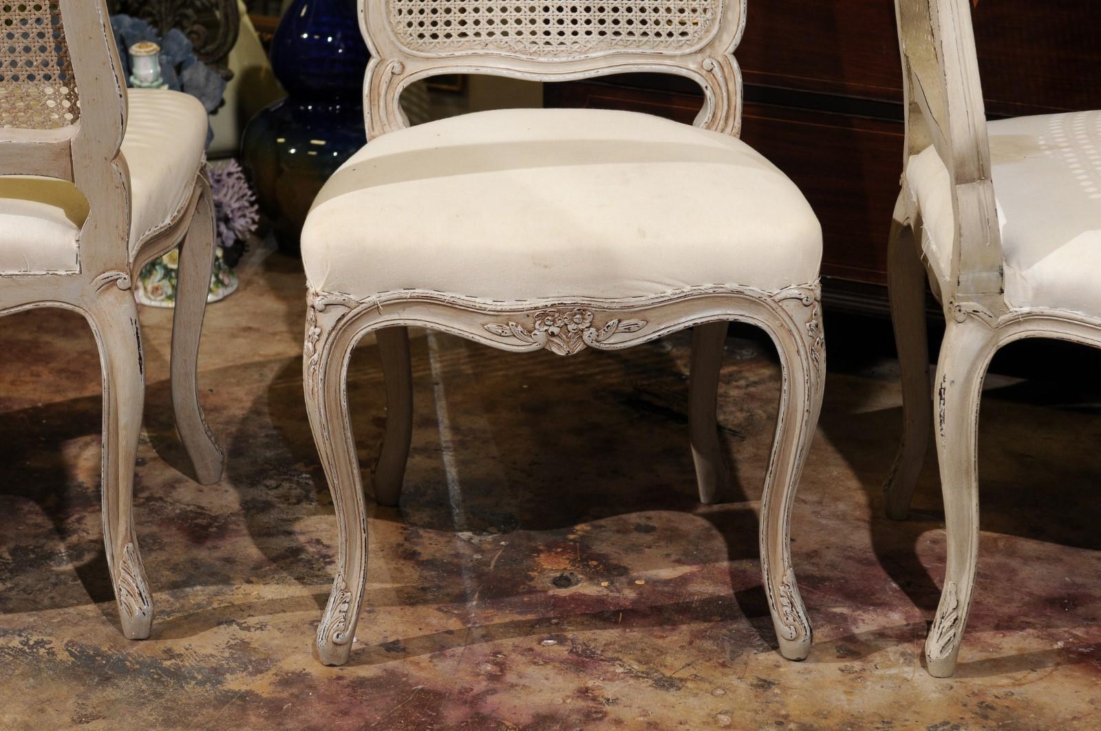 20th Century Set of Four Vintage French Side Chairs For Sale