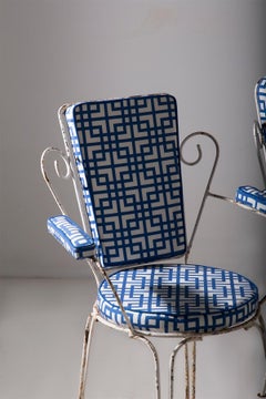 Italian Set of four vintage garden chairs