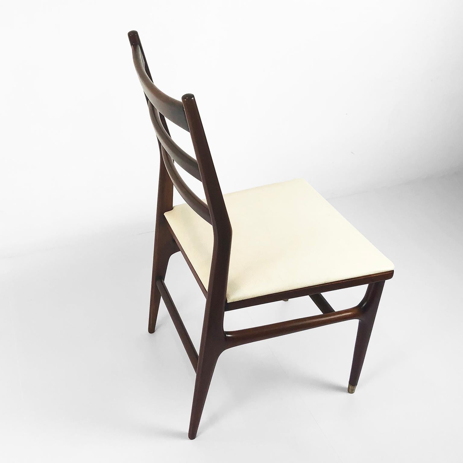 Mid-Century Modern Set of Four Vintage Gio Ponti Style Leggera Chairs
