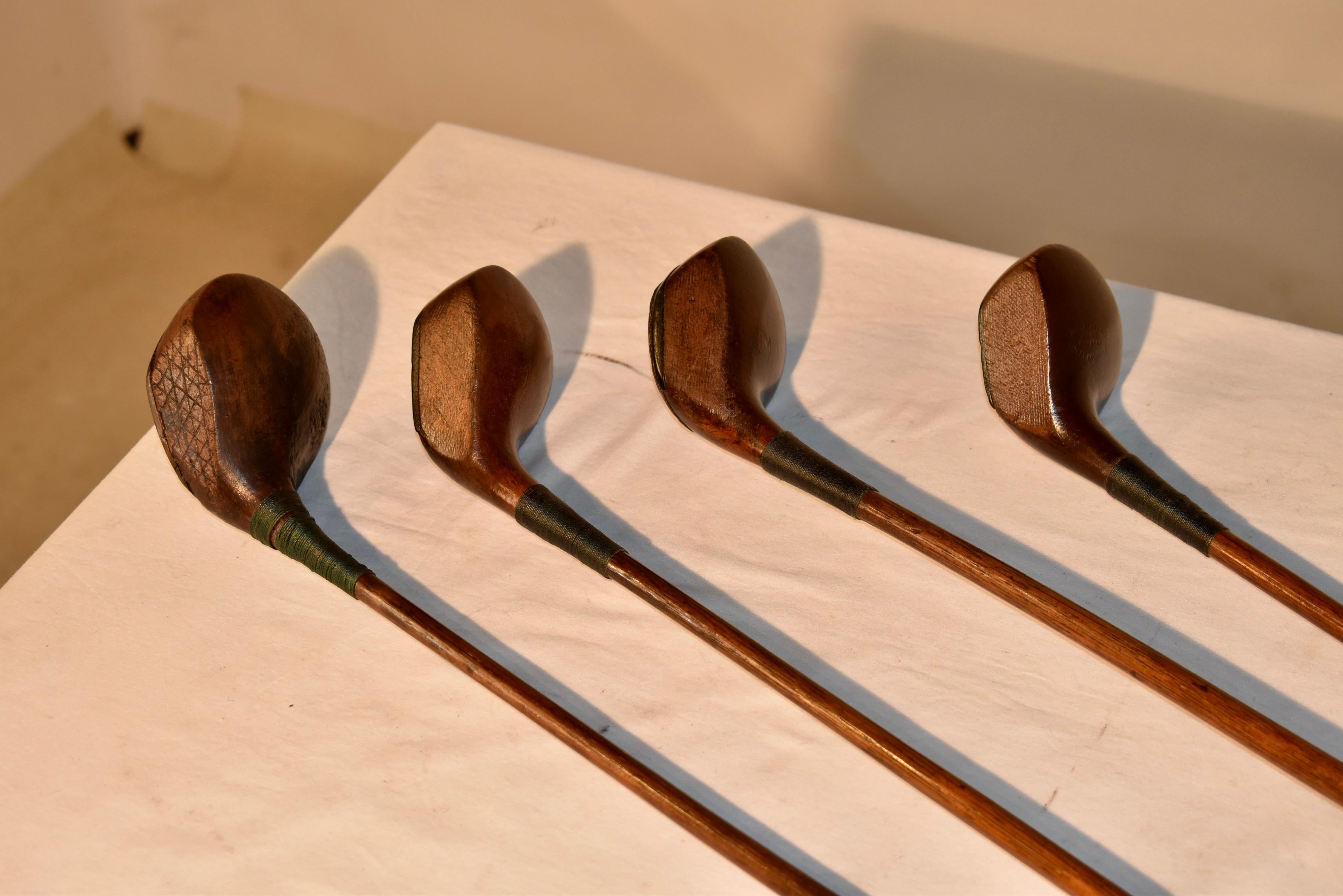 Juego de cuatro palos de golf vintage, circa 1930-1940 en Bueno estado para la venta en High Point, NC