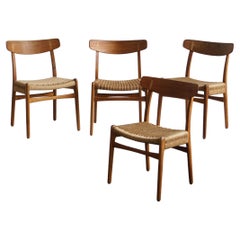 Set of Four Vintage Hans Wegner CH23 Dining Chairs Carl Hansen & Son, Denmark