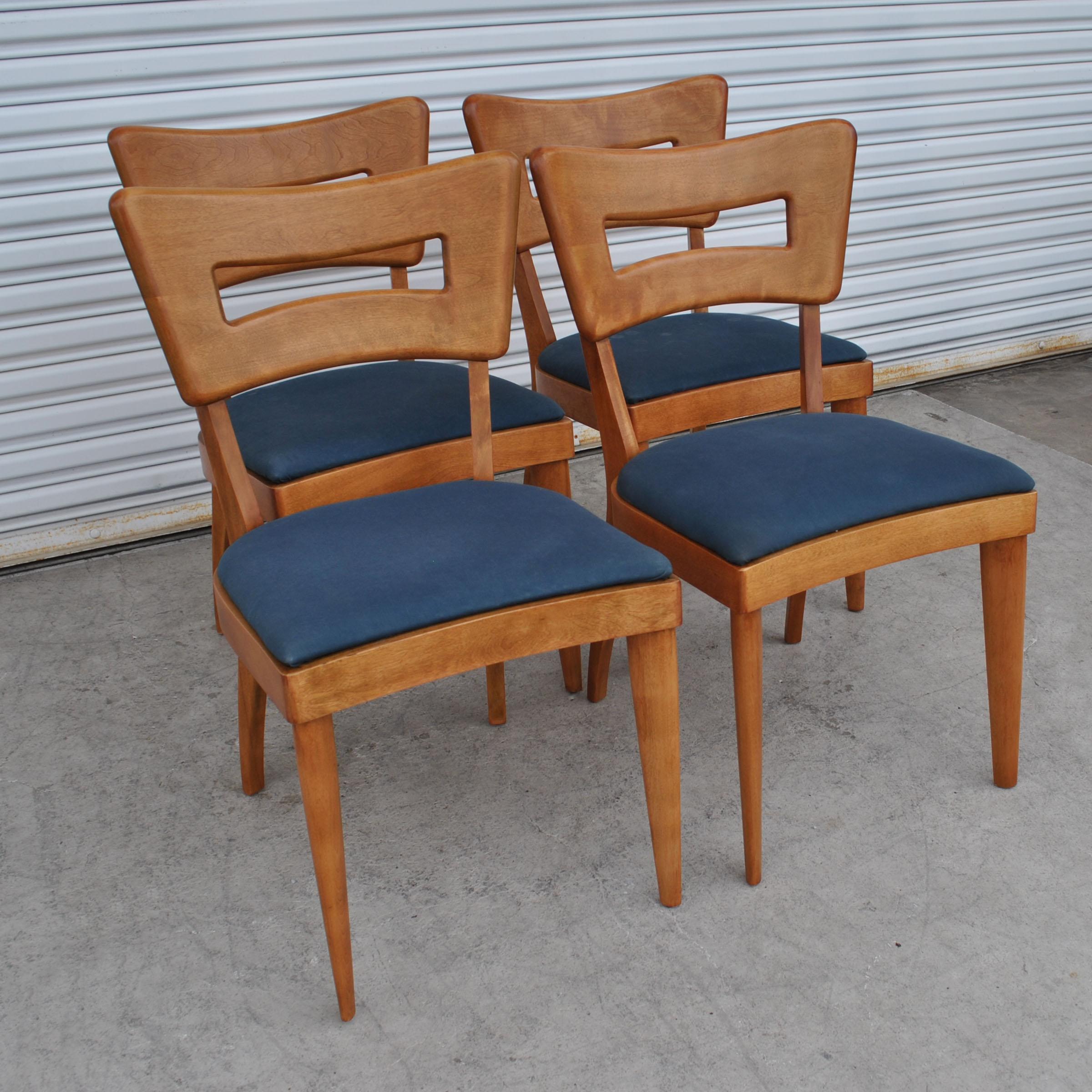 Set of Four Vintage Heywood Wakefield Dogbone Dining Chairs 1