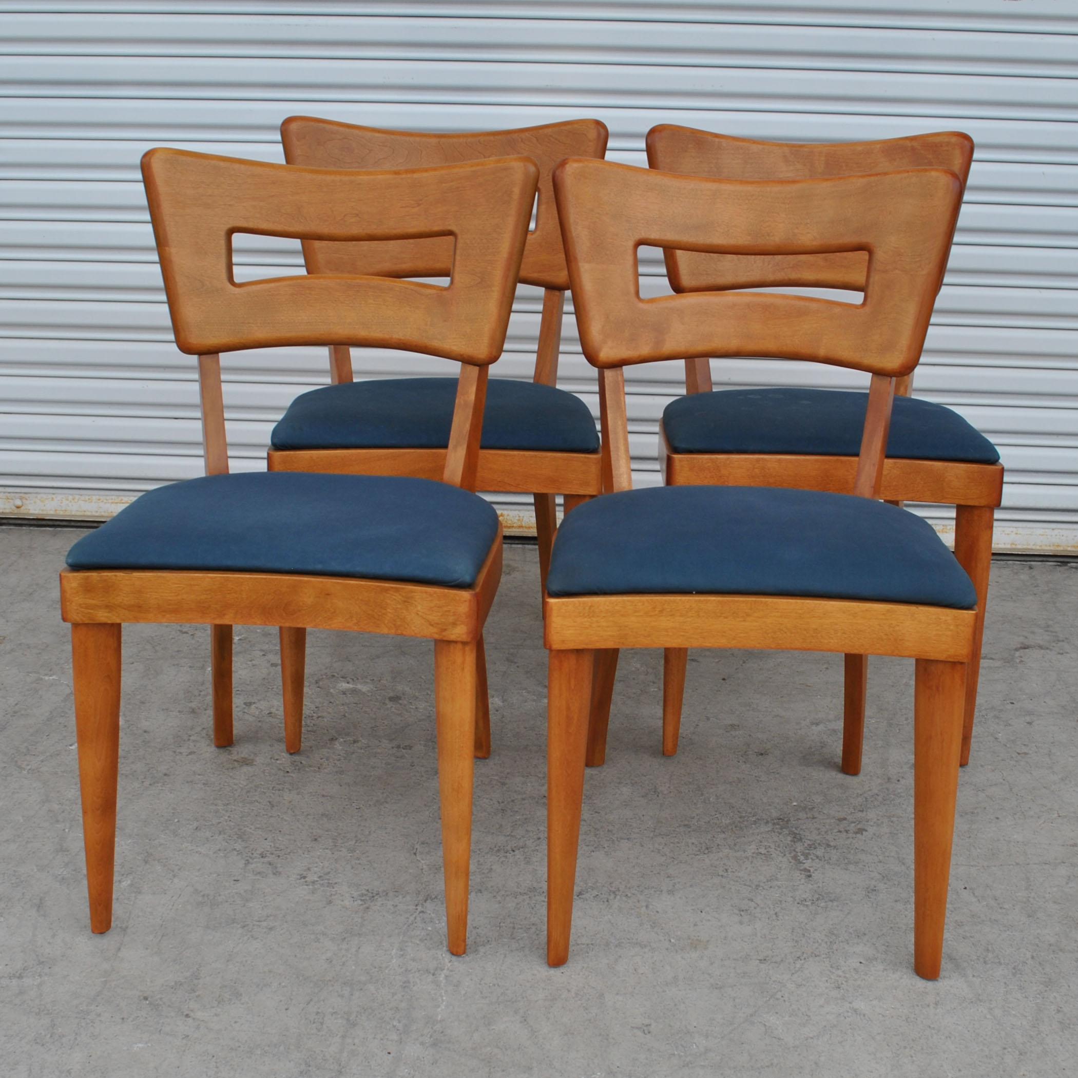 Set of Four Vintage Heywood Wakefield Dogbone Dining Chairs 2