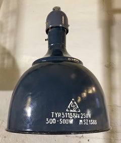 Set of Four Vintage Industrial Pendant Lights, Budapest, 1950s