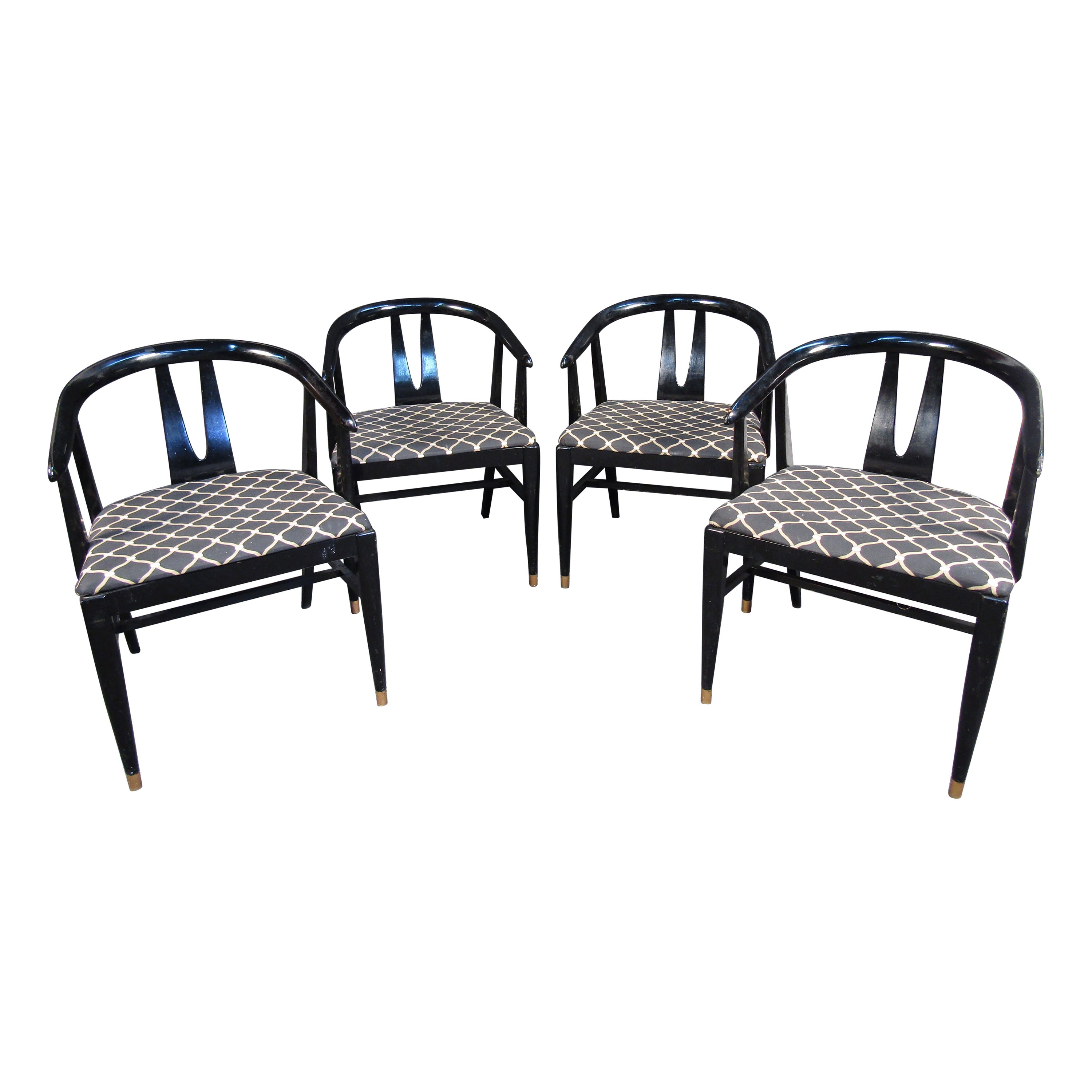 Ensemble de quatre chaises italiennes vintage