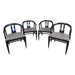 Ensemble de quatre chaises italiennes vintage