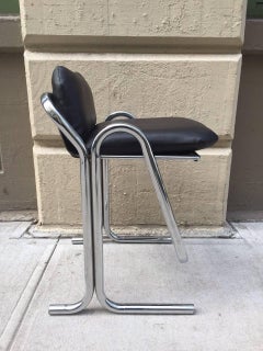 Ensemble de quatre tabourets de bar vintage Jerry Johnson